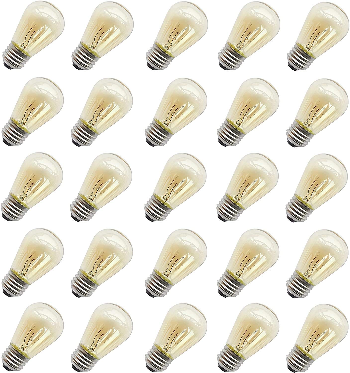 Rolay S14 11W E26 Outdoor String Light Bulbs (25‑Pack)