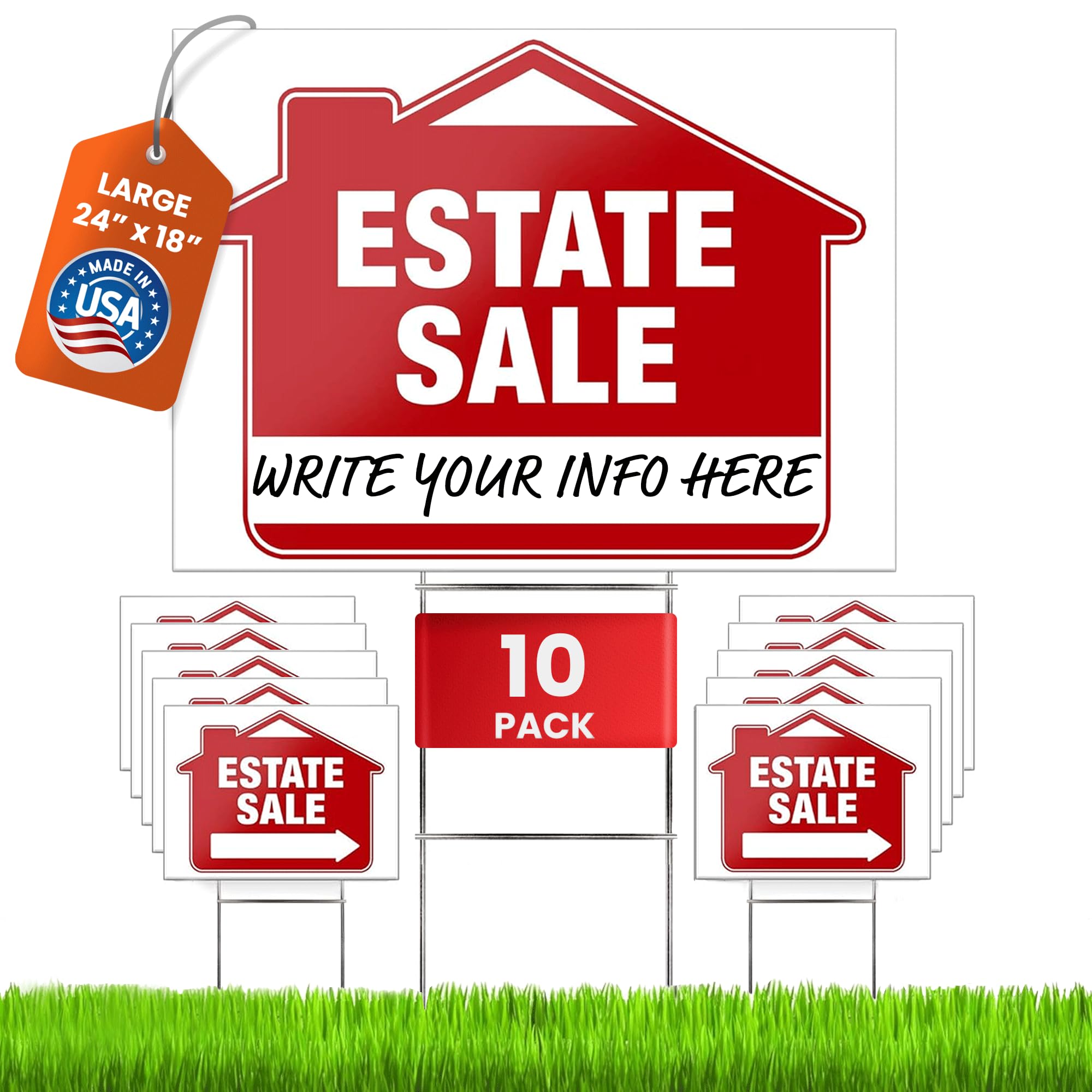 Premium Estate Sale Signs Kit (10 Pack)