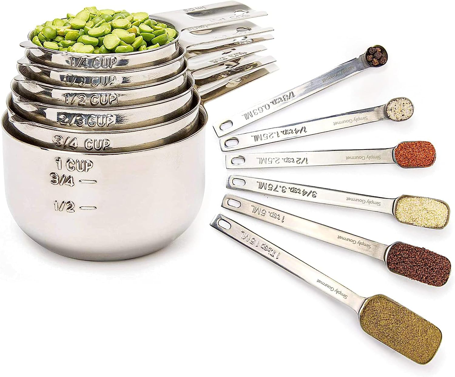 Simply Gourmet Stainless Measuring Set (12‑pc)