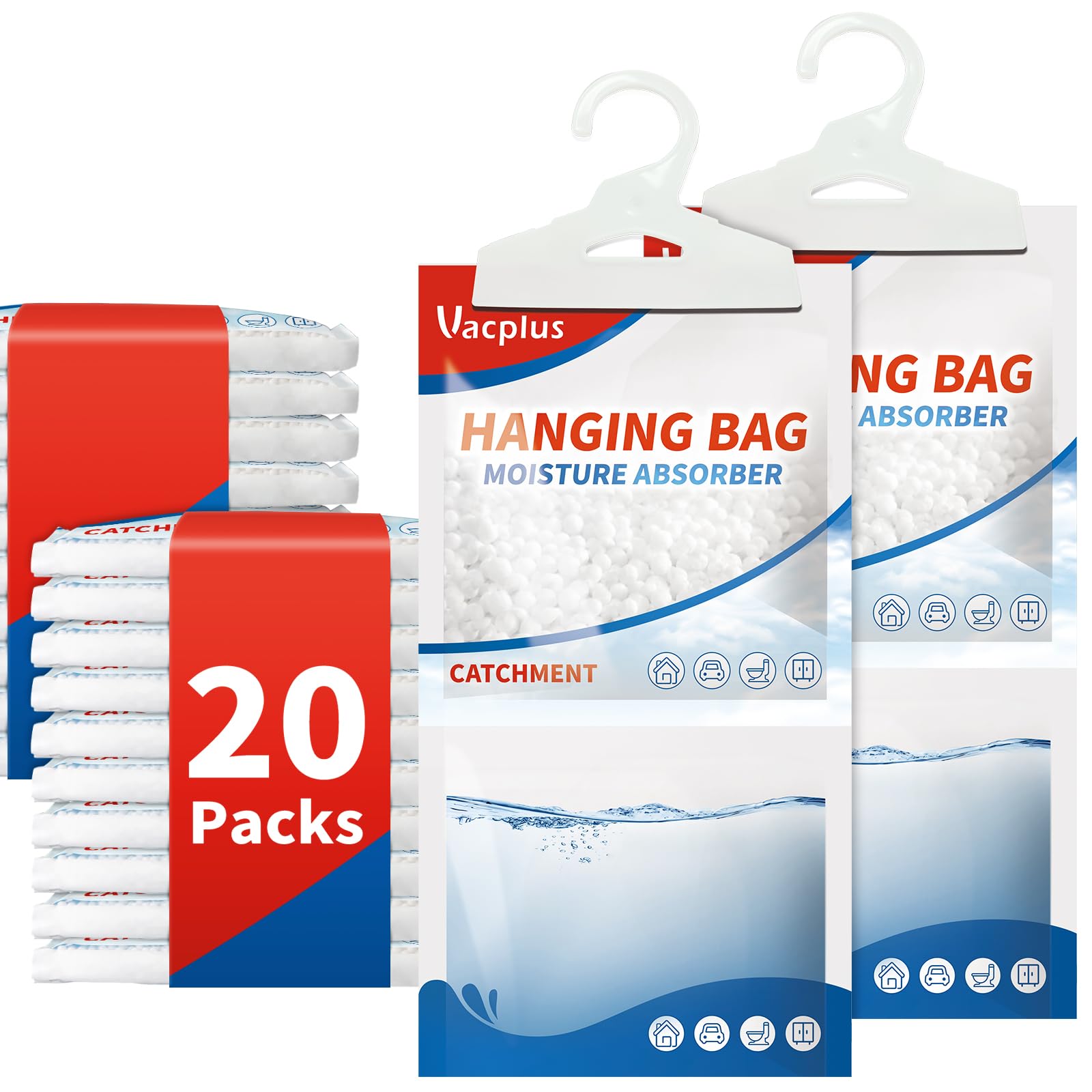 Vacplus Fragrance-Free Moisture Absorber Packets (20)