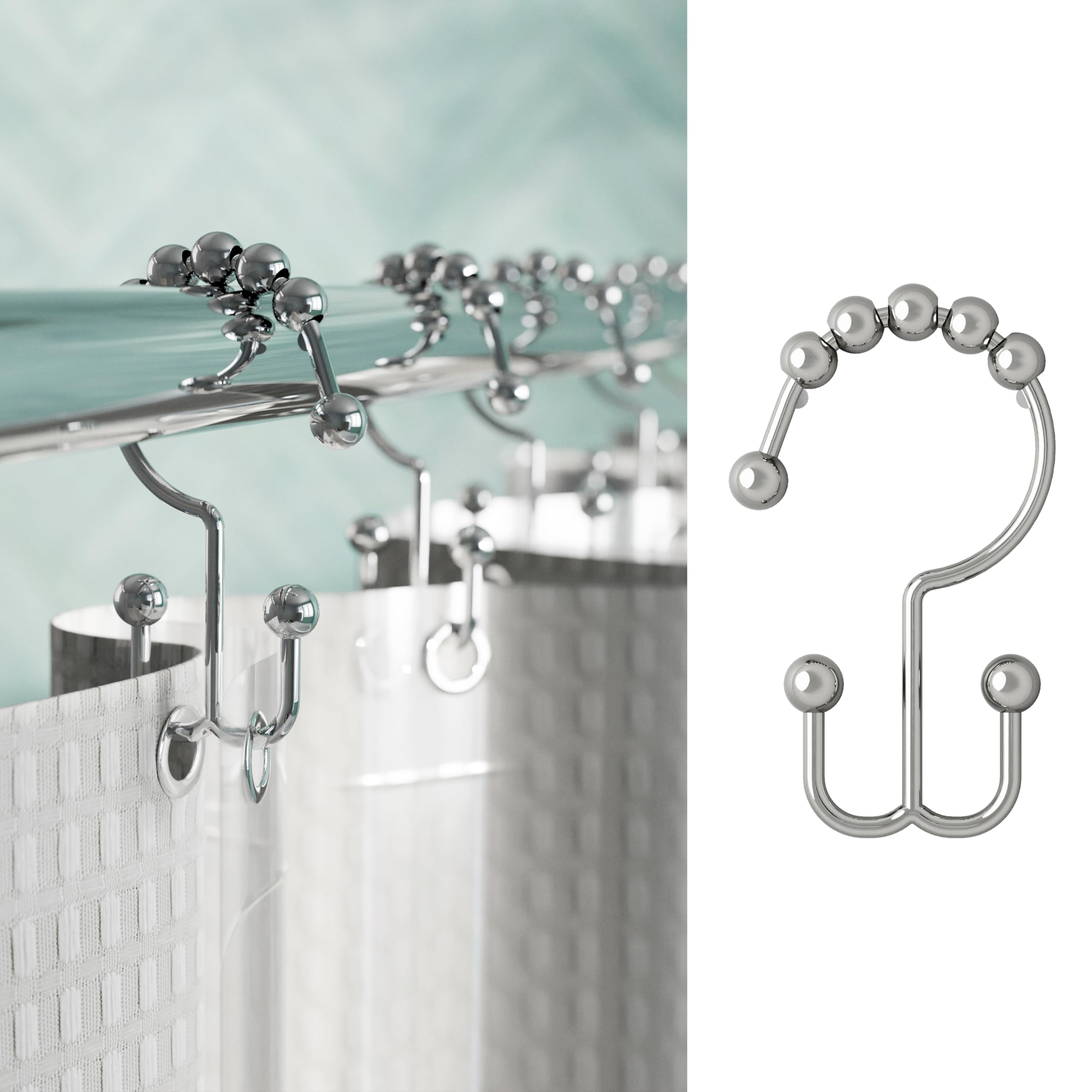 Zenna Home Shower Curtain Hooks