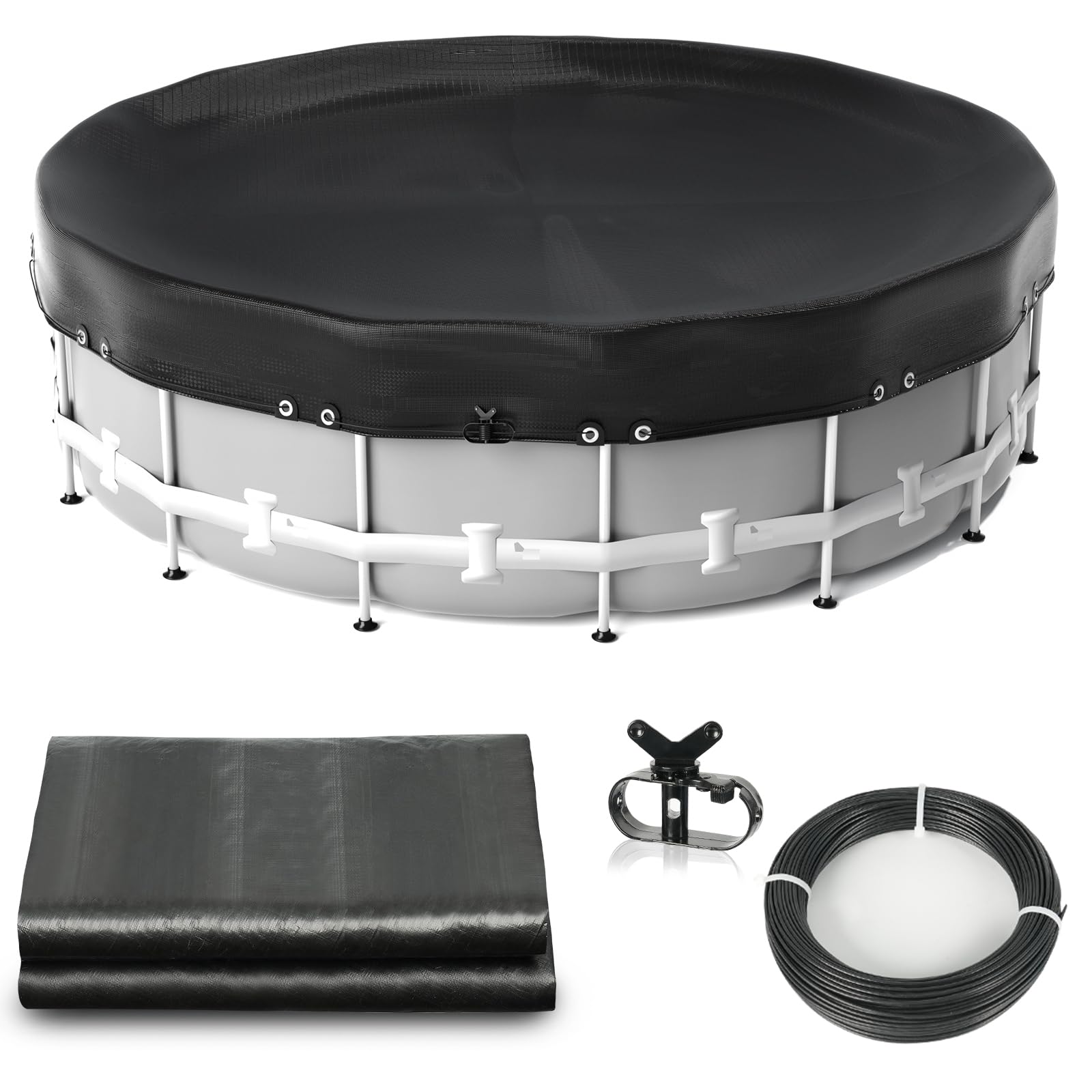 Abimars Reinforced HDPE Pool Cover (8' Round)