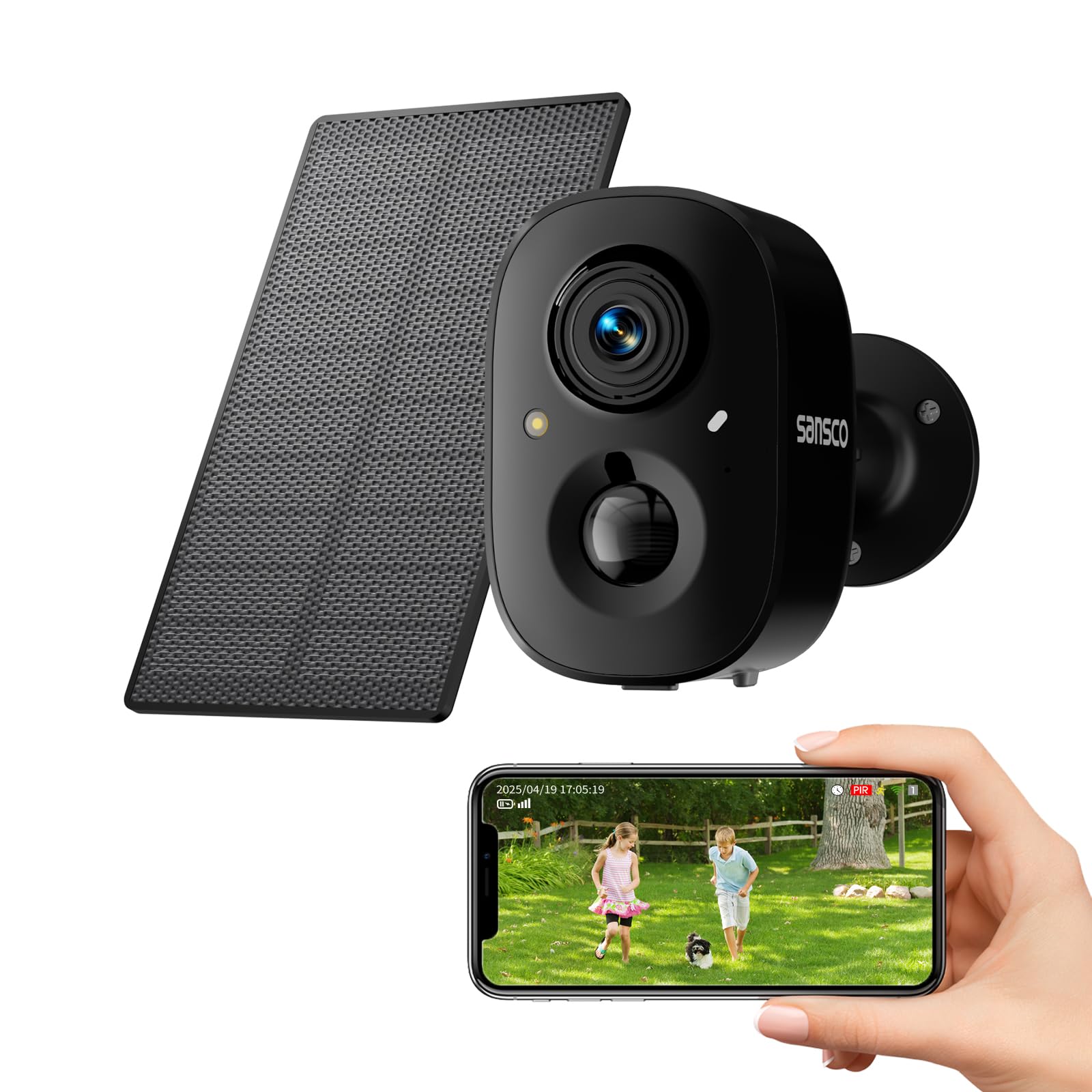 SANSCO 4MP Solar Outdoor Camera