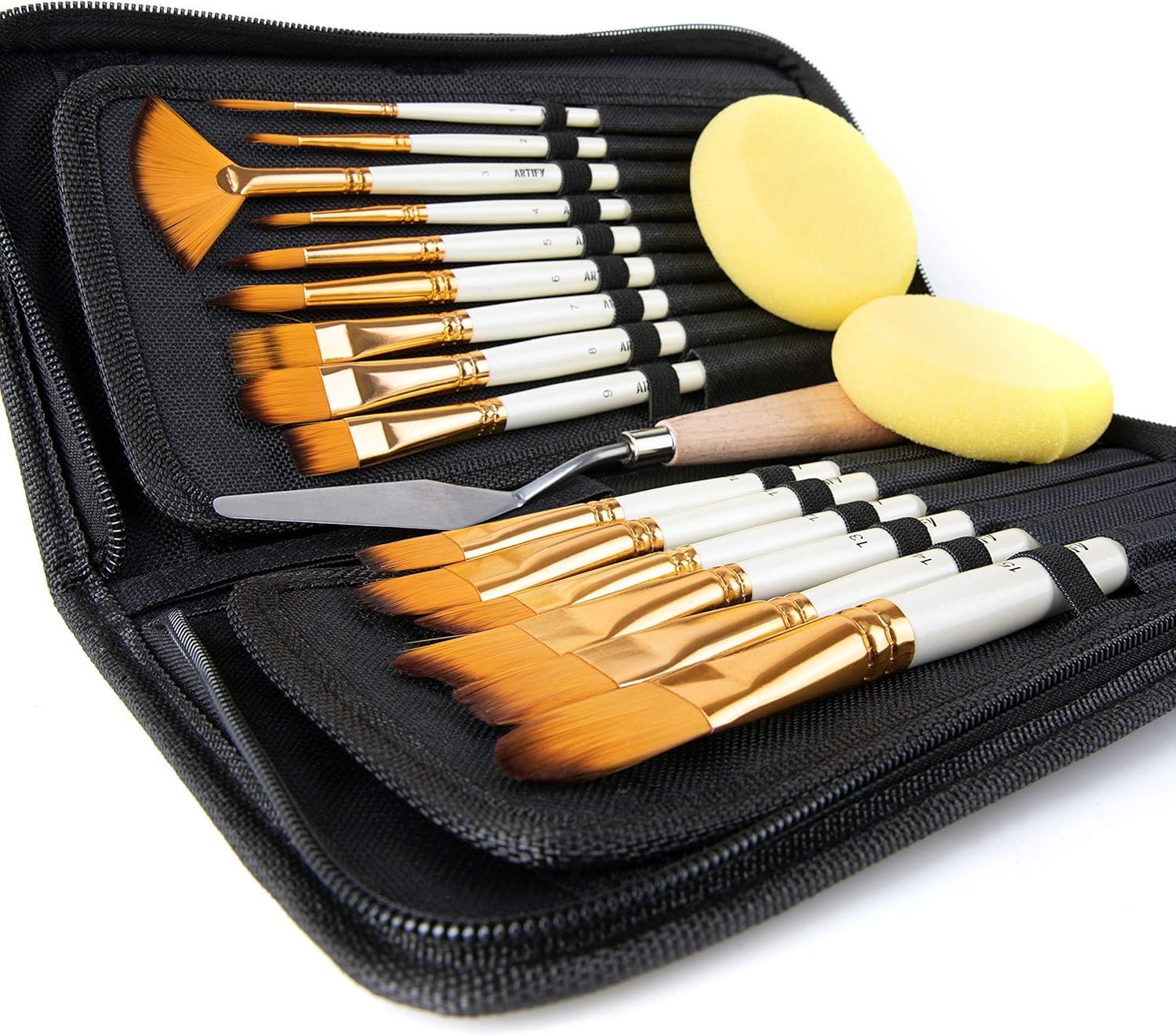ARTIFY 18-Piece Brush Set with Case and Accessories