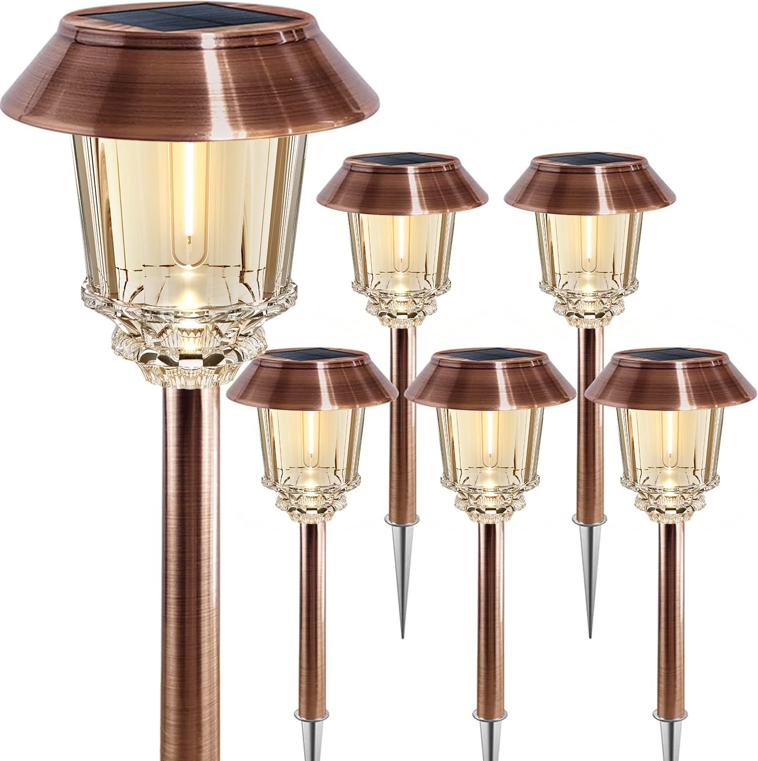 XMCOSY Solar Pathway Lights (Dimmable)