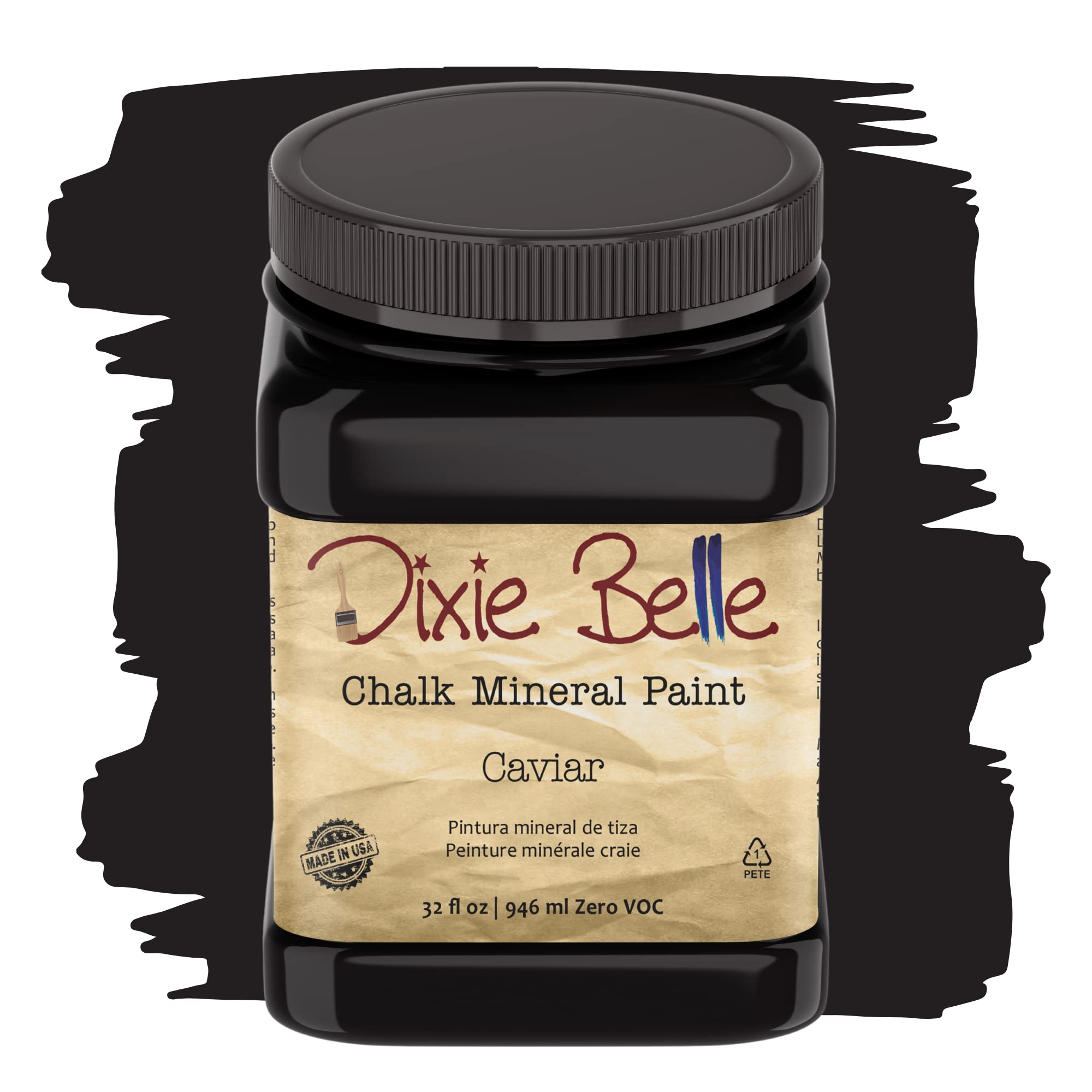 Dixie Belle Chalk Finish Furniture Paint — Caviar (32 oz)
