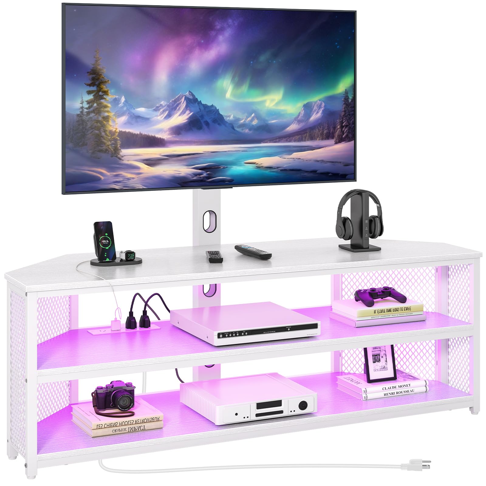 Rolanstar TV Stand with Mount and LEDs