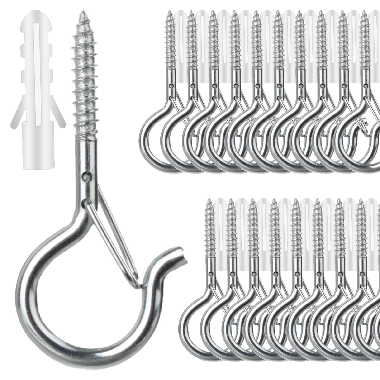 Q Hanger Screw-in Hooks (Silver)