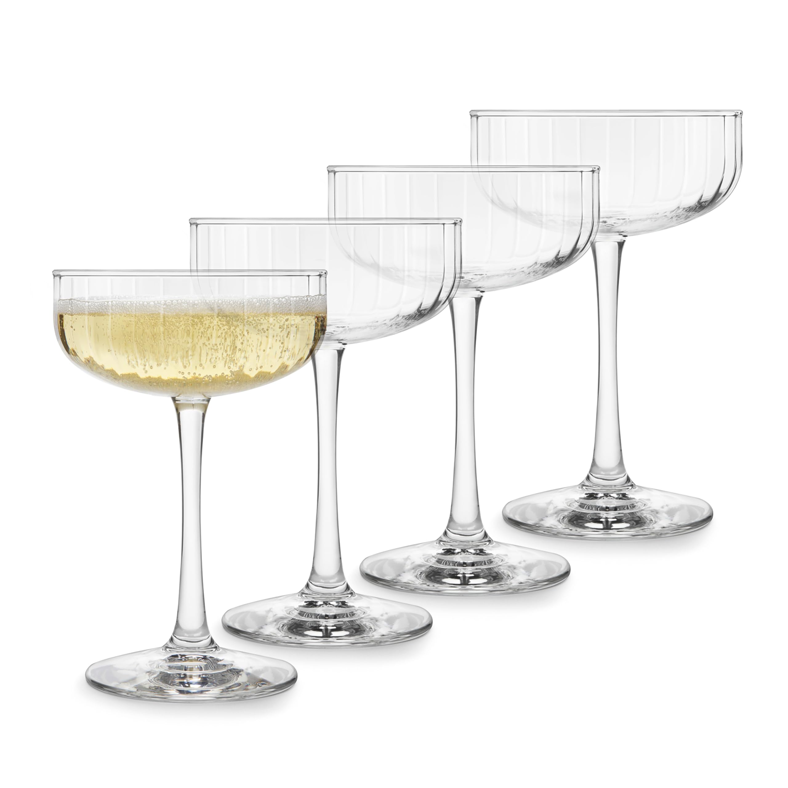 Libbey Paneled Coupe Glasses