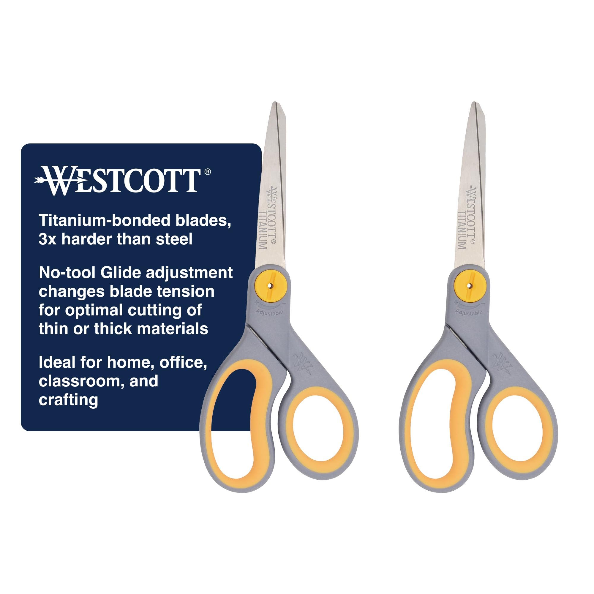 Westcott 8in Titanium Bonded Scissors (2-Pack)
