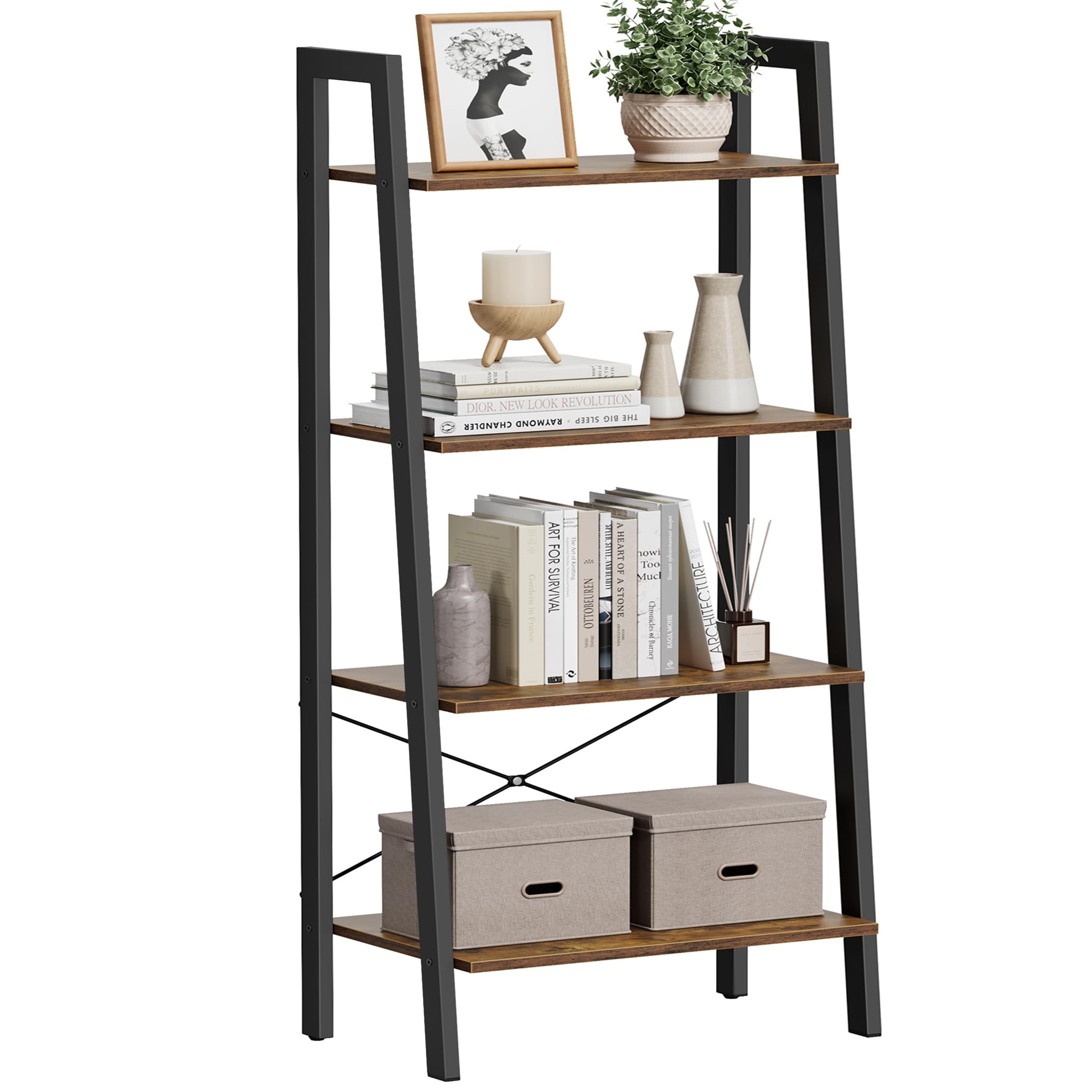 VASAGLE 4‑Tier Ladder Shelf