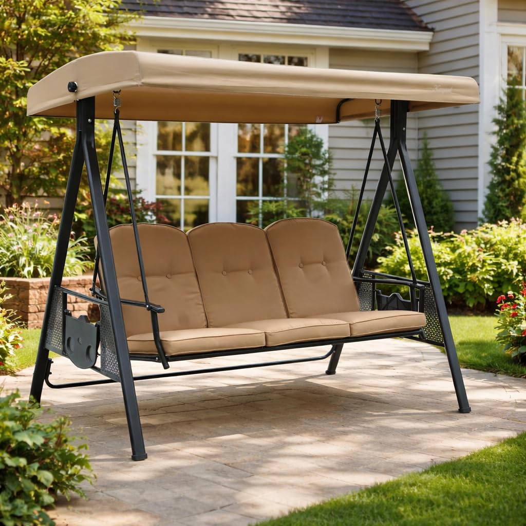 Kozyard Herbert Deluxe 3-Seat Swing with Stand