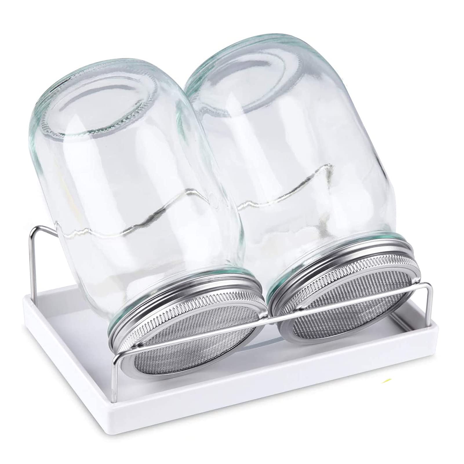 Sprouting Jar Kit with Stainless Steel Lids & Stand