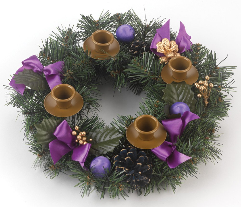 Vermont Christmas Purple Advent Wreath (11-inch)