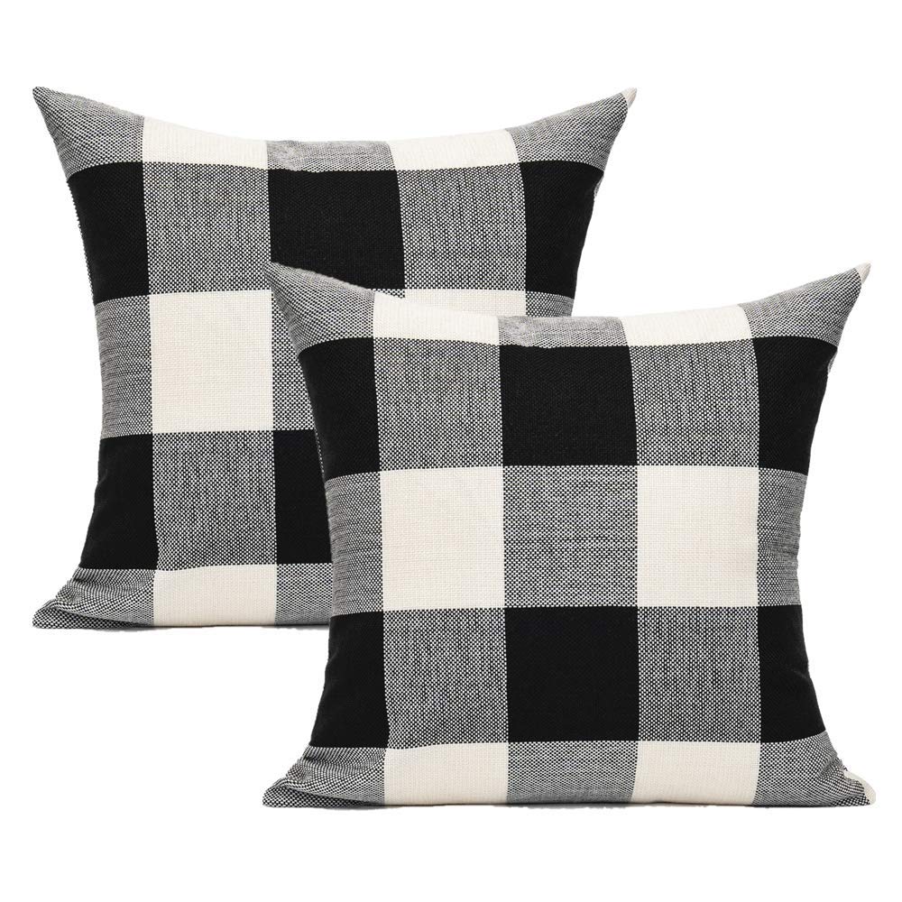VAKADO Buffalo Plaid Outdoor Pillow Covers (Set of 2)