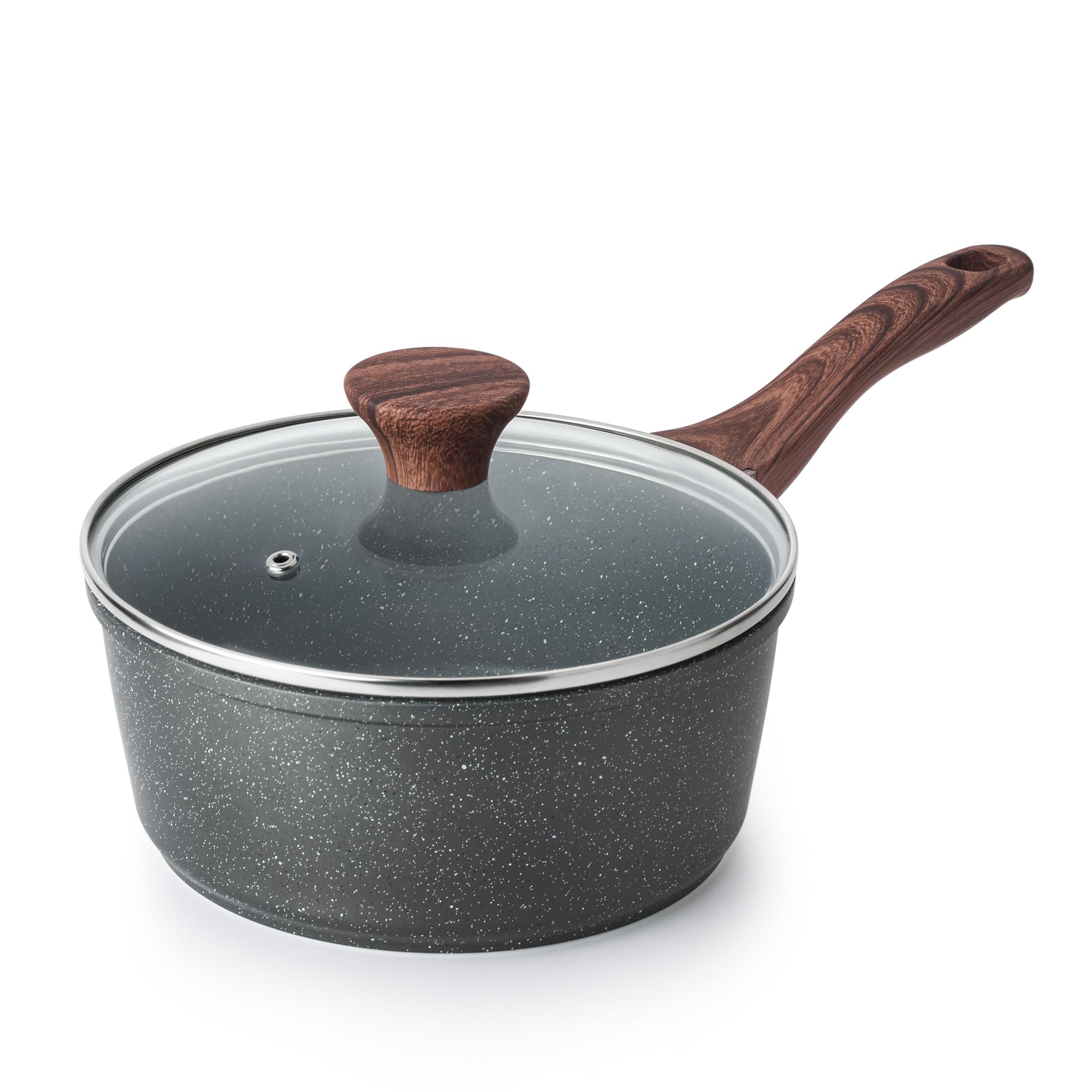 SENSARTE 1.5 Qt Nonstick Saucepan with Swiss Granite Coating