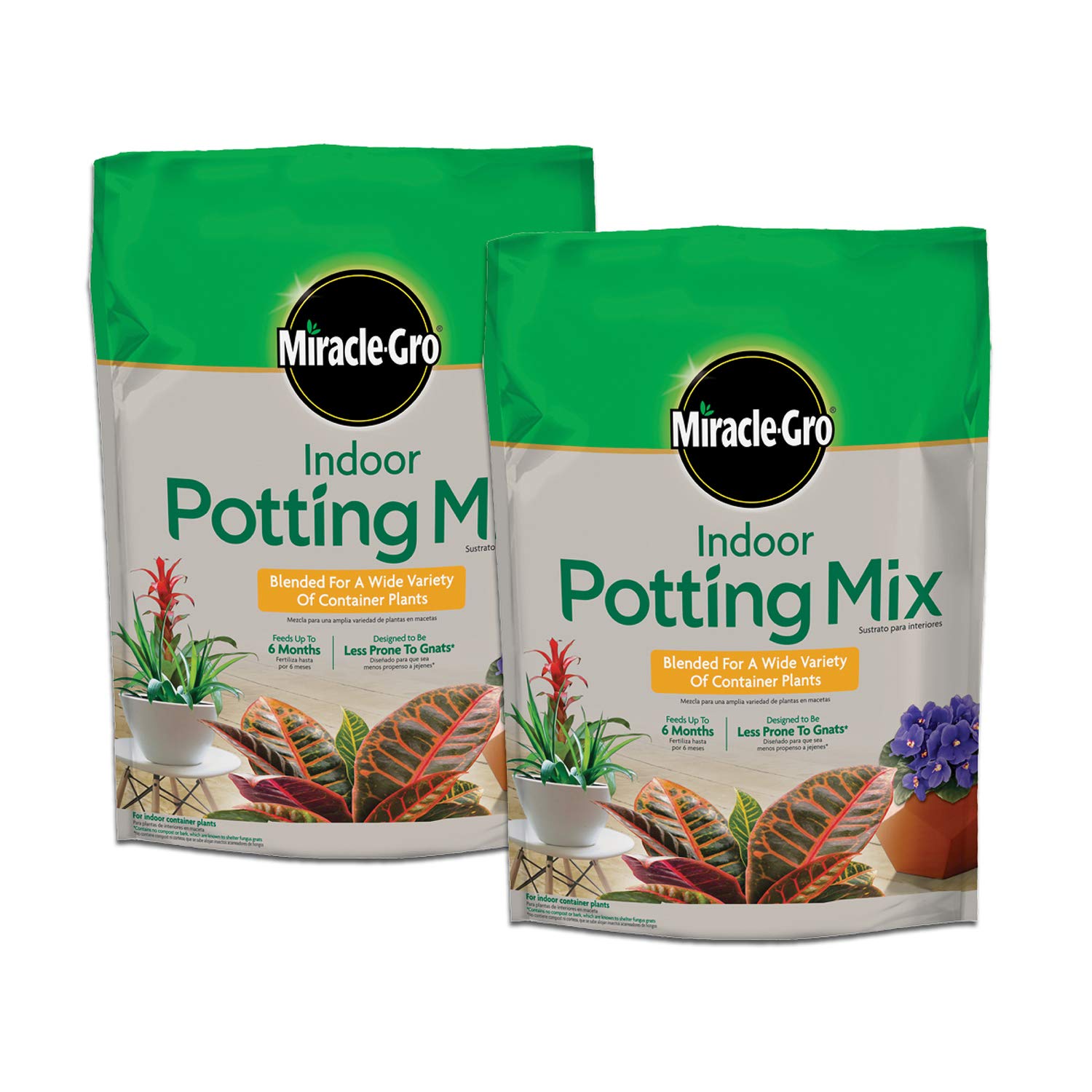Miracle-Gro Indoor Potting Mix (2-Pack, 6 qt.)