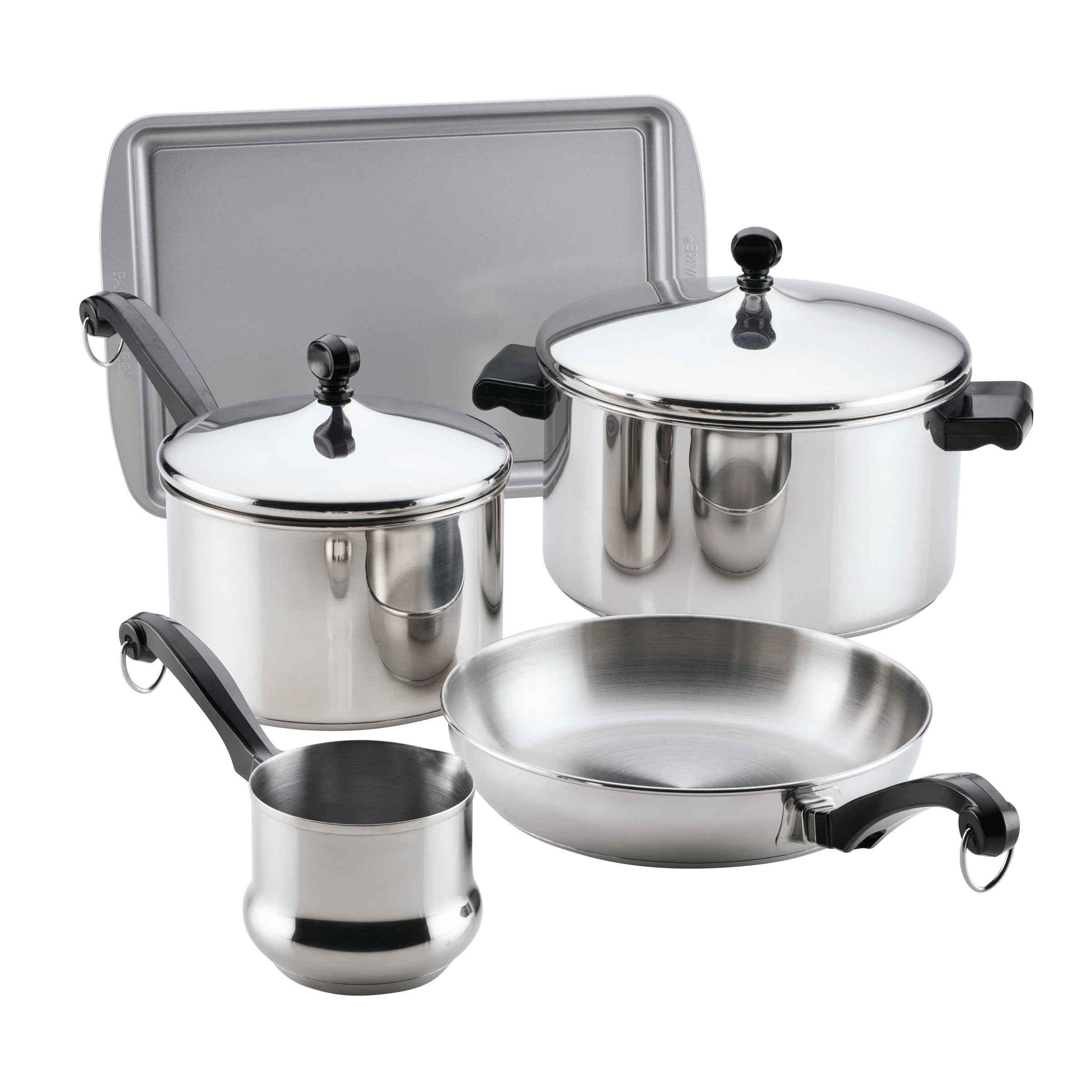 Farberware Classic Series 10-Piece Stainless Steel Cookware Set