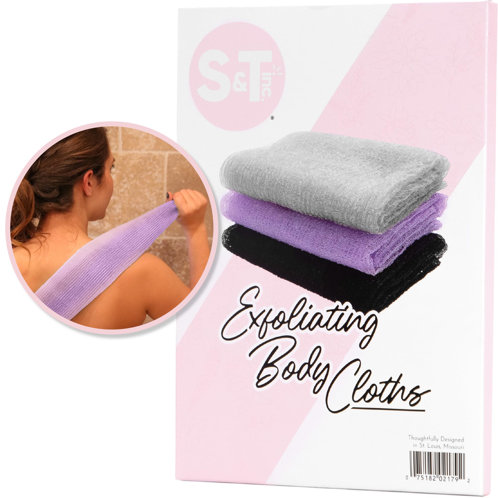 S&T INC. Back Scrubber (3-Pack)
