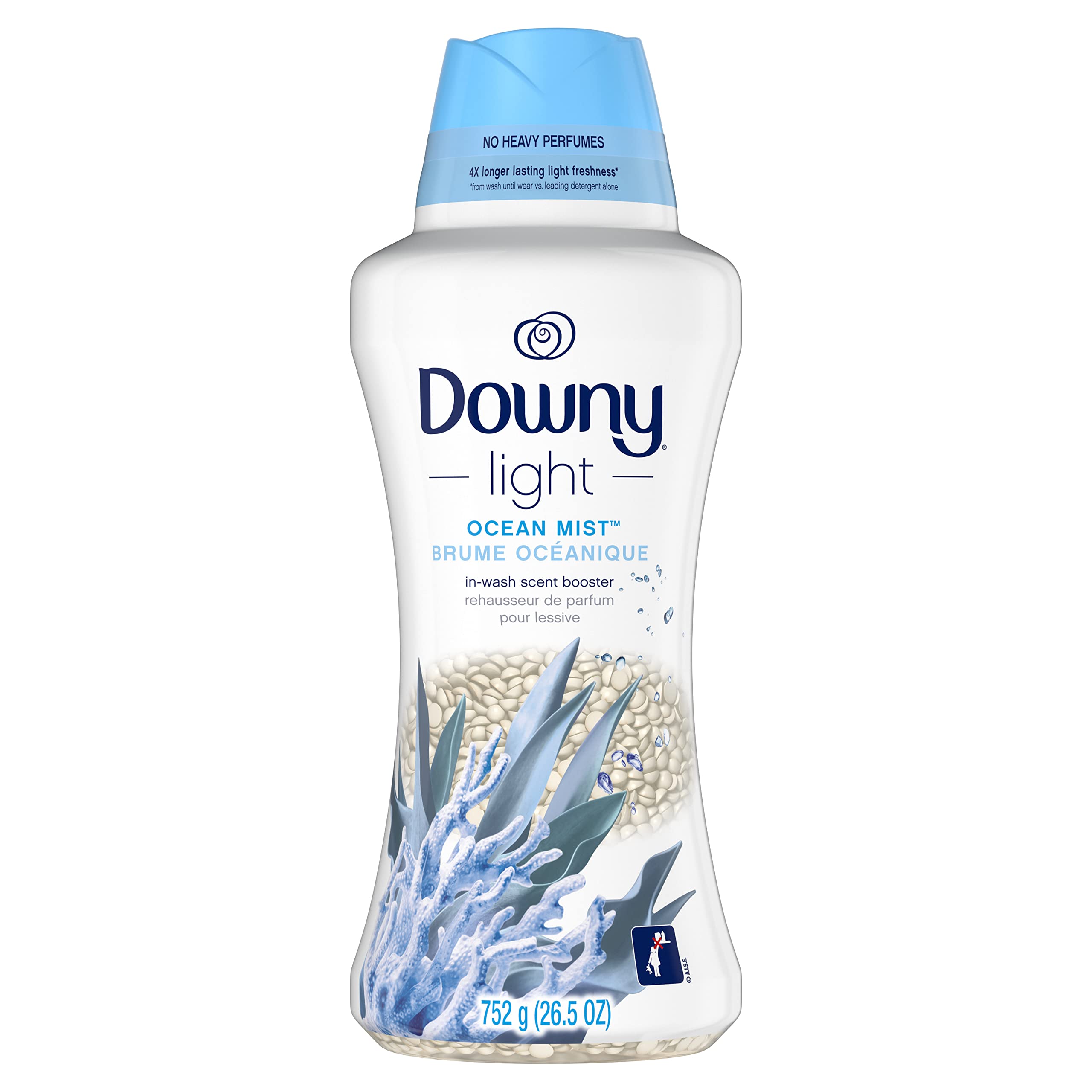 Downy Light Laundry Scent Booster Beads for Washer, Ocean Mist, 26.5 oz