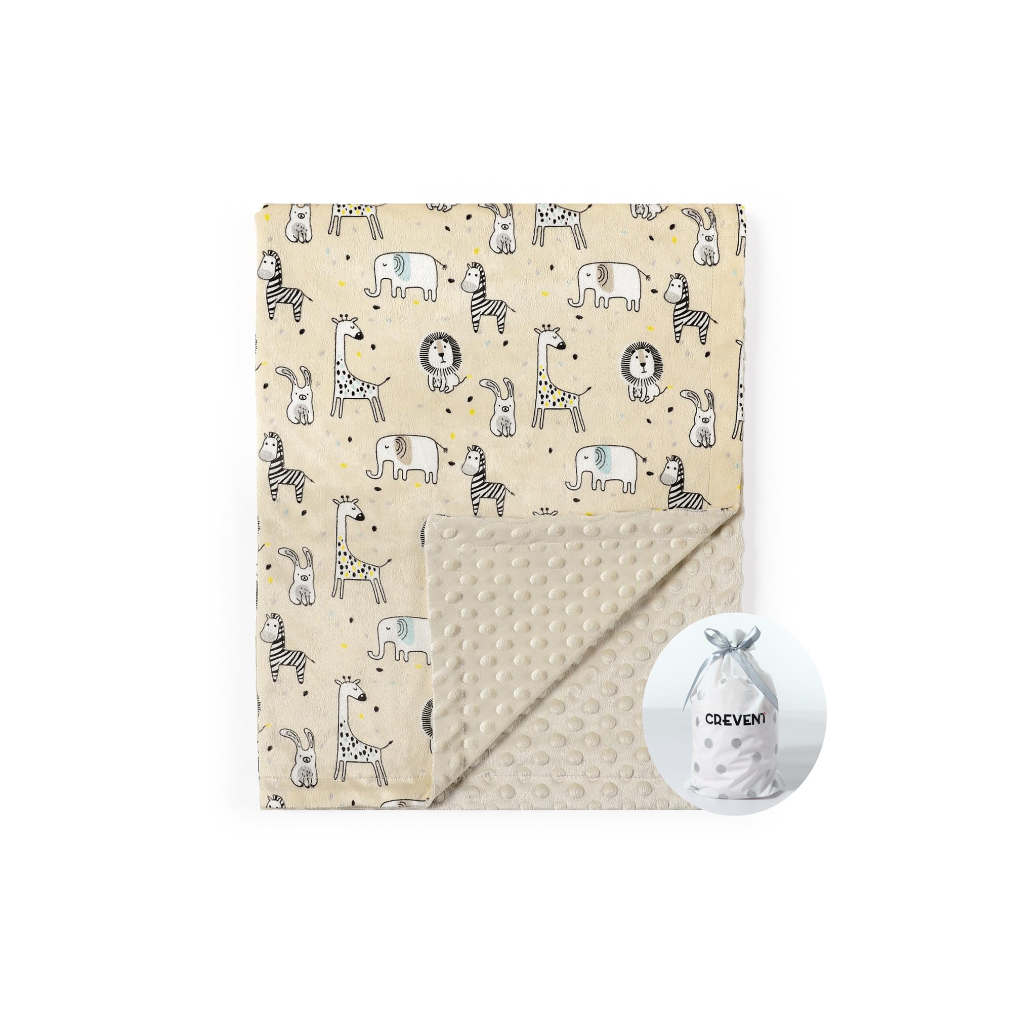 CREVENT Mink & Sherpa Baby Blanket (30x40)