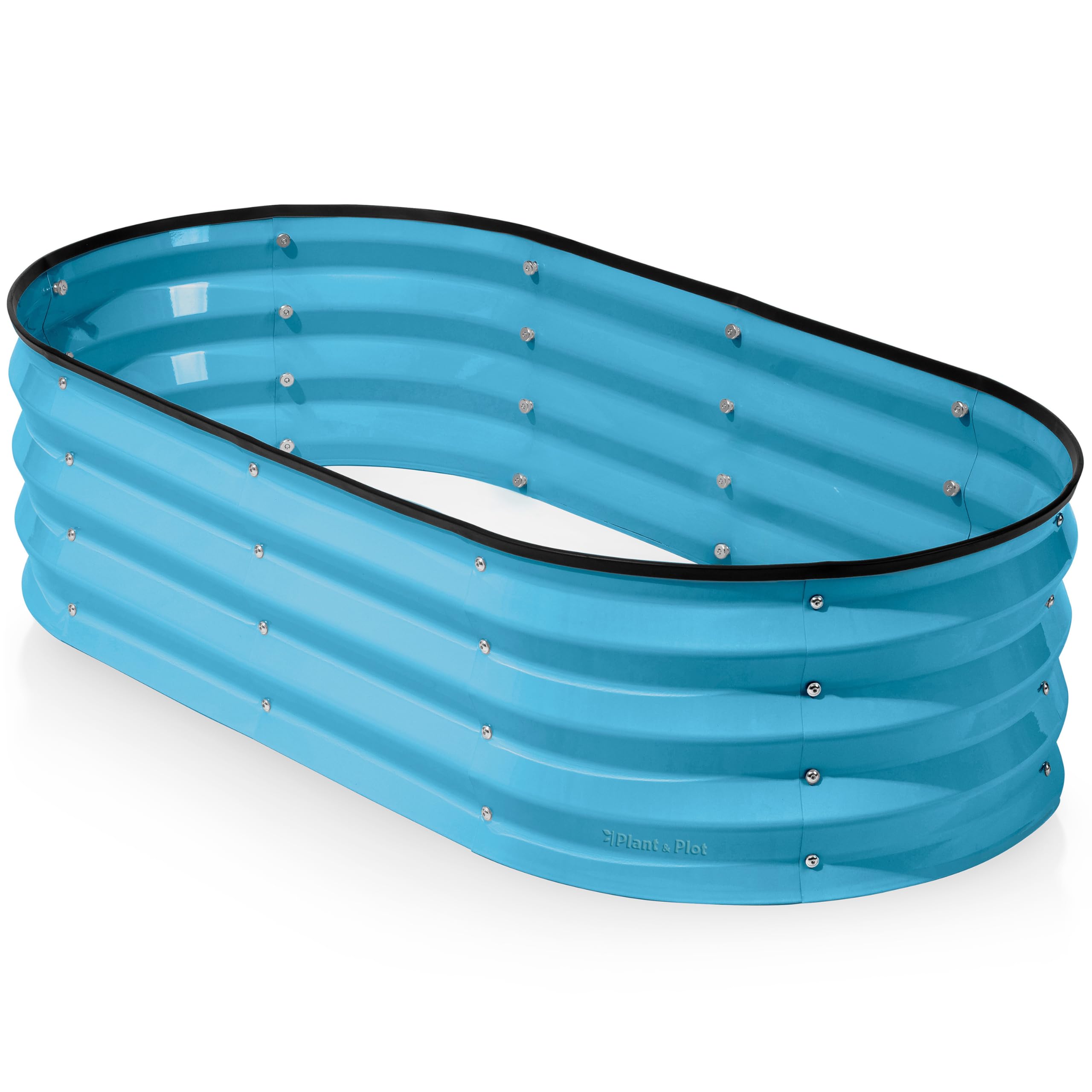 Plant & Plot 4x2x1 ft Galvanized Raised Bed — Teal