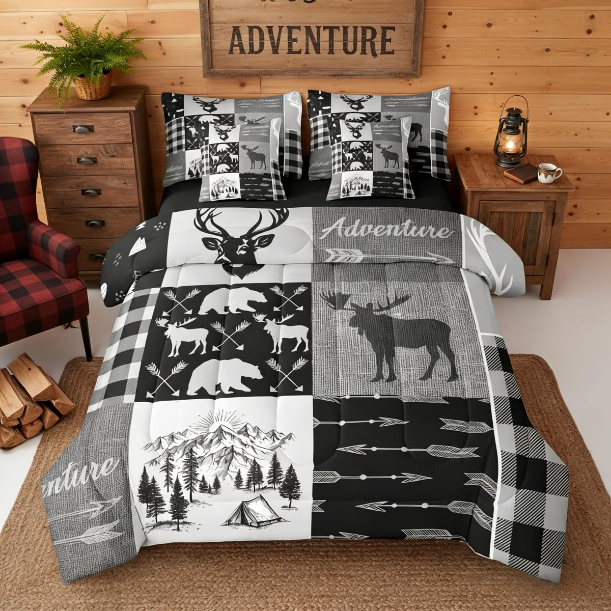 Erosebridal Rustic Cabin Comforter Set