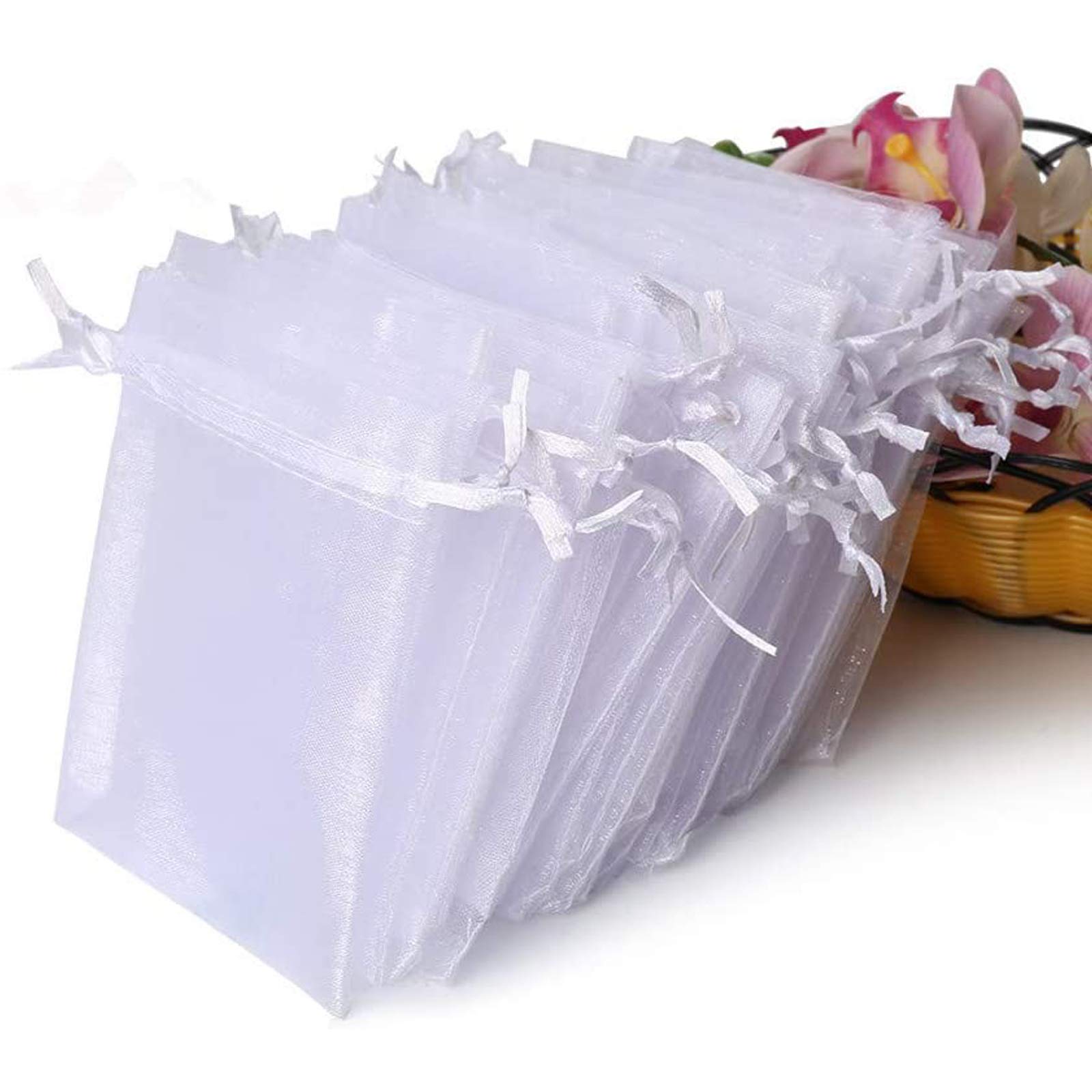 Hopttreely White Organza 4x4.7 Bags