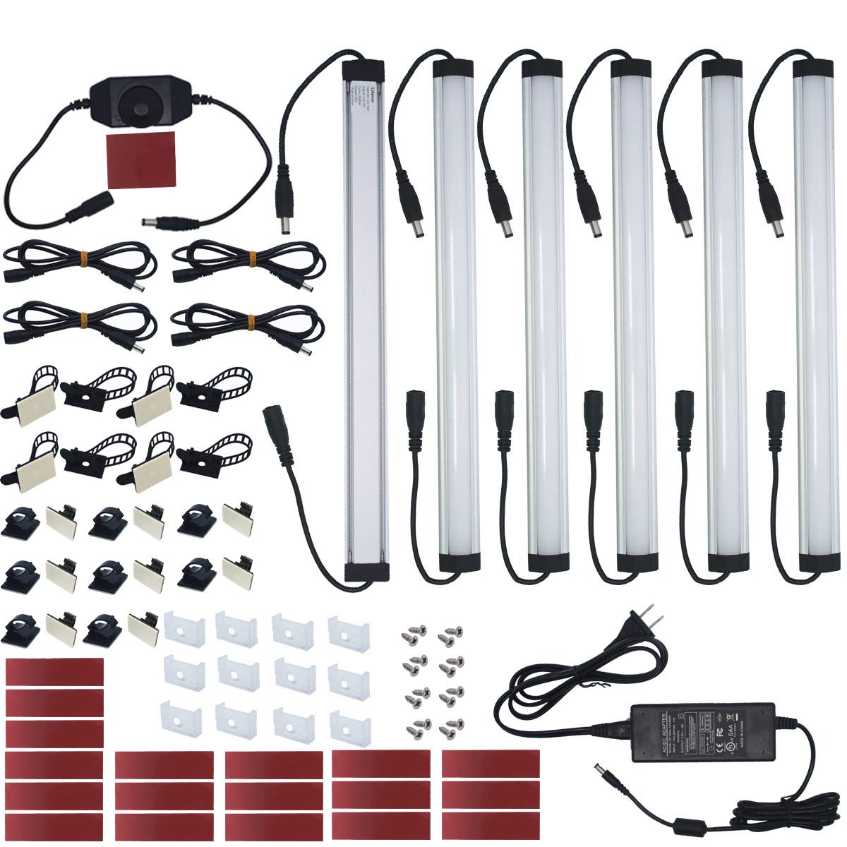 6-Bar Under Cabinet LED Light Kit (Hardwired or Plug-In)