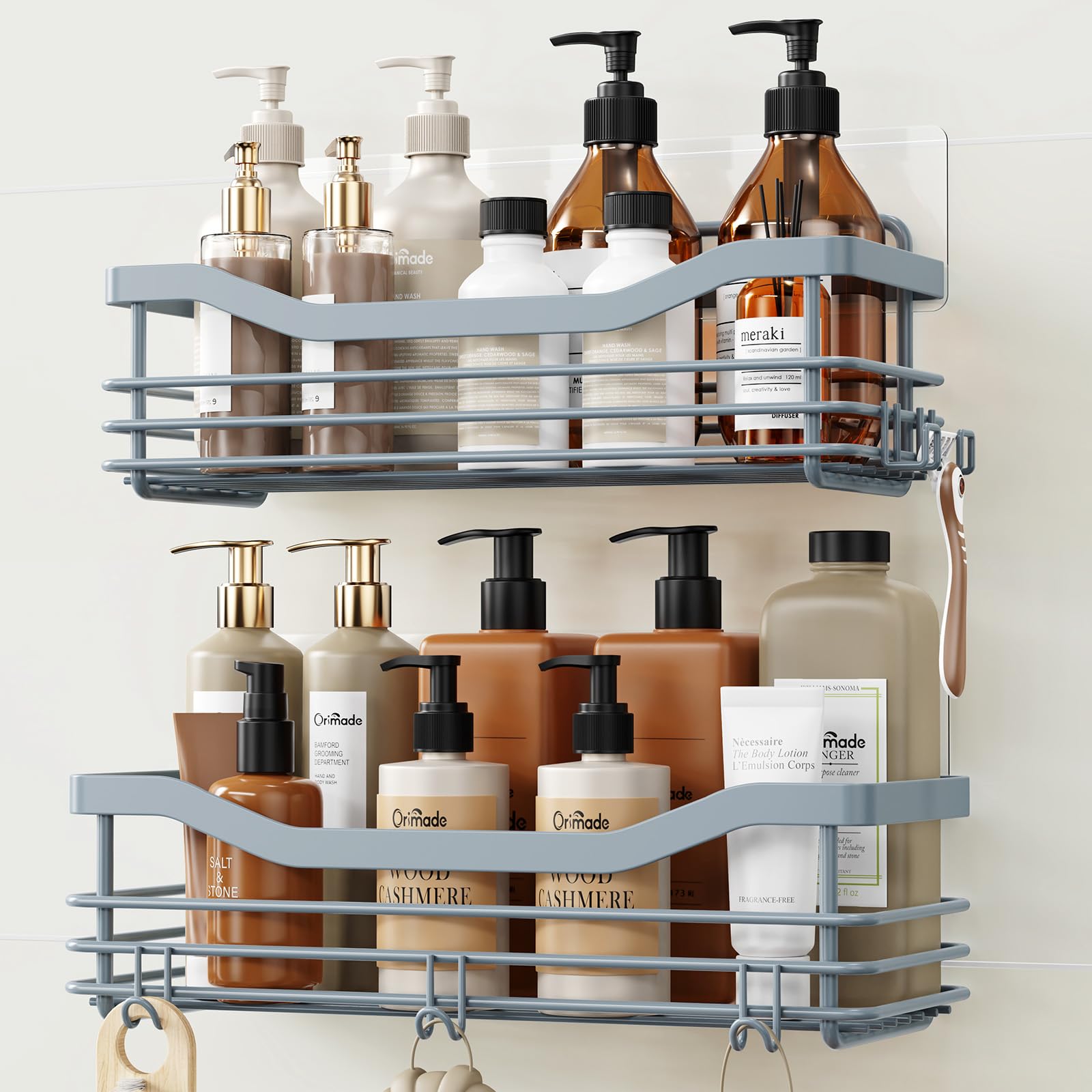 Orimade Shower Caddy Basket Shelf Storage Rack — 2 Pack