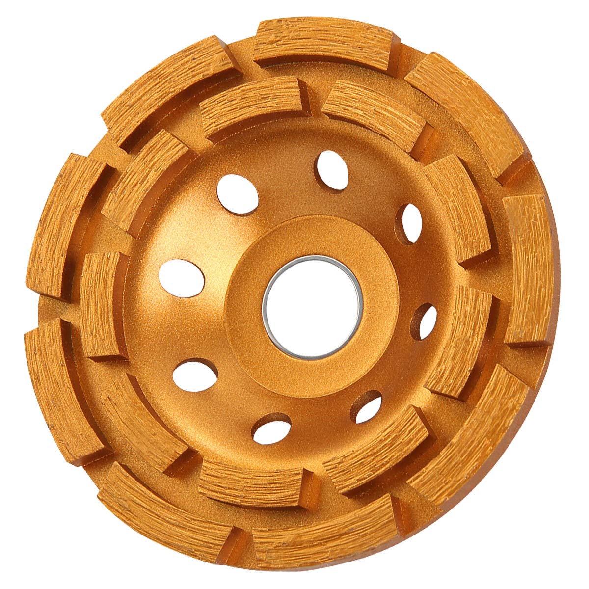 KSEIBI 4.5" Double Row Diamond Grinding Wheel — Concrete & Stone