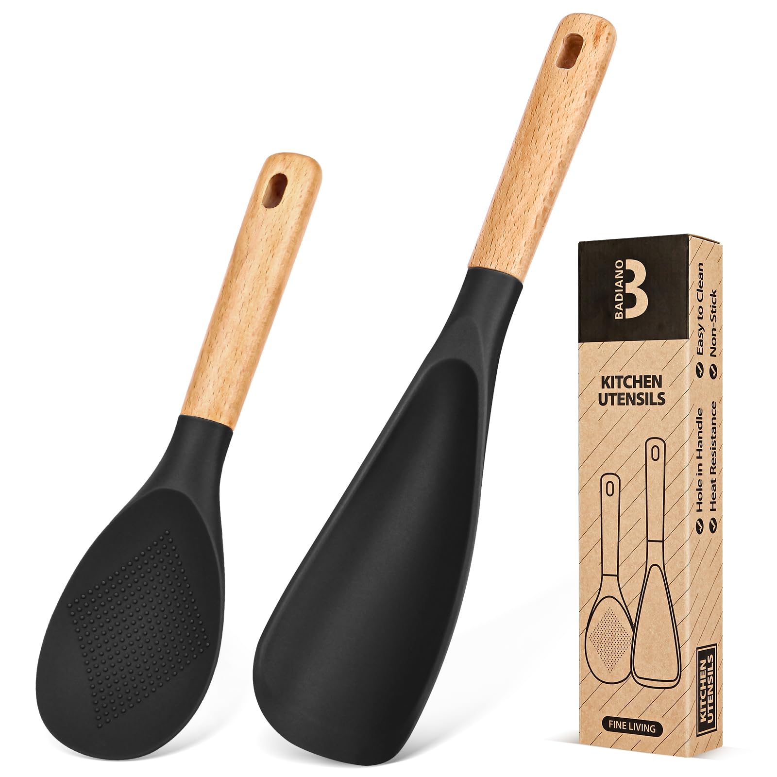 Silicone Cooking Spoon & Rice Scooper