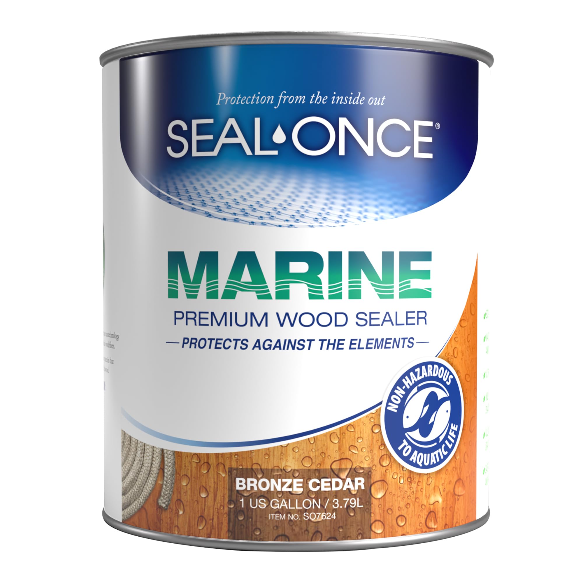 Seal-Once Marine Wood Sealer — Bronze Cedar