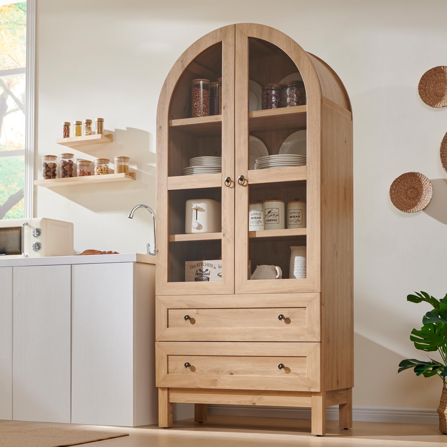 IFGET 71" Arched Pantry Cabinet