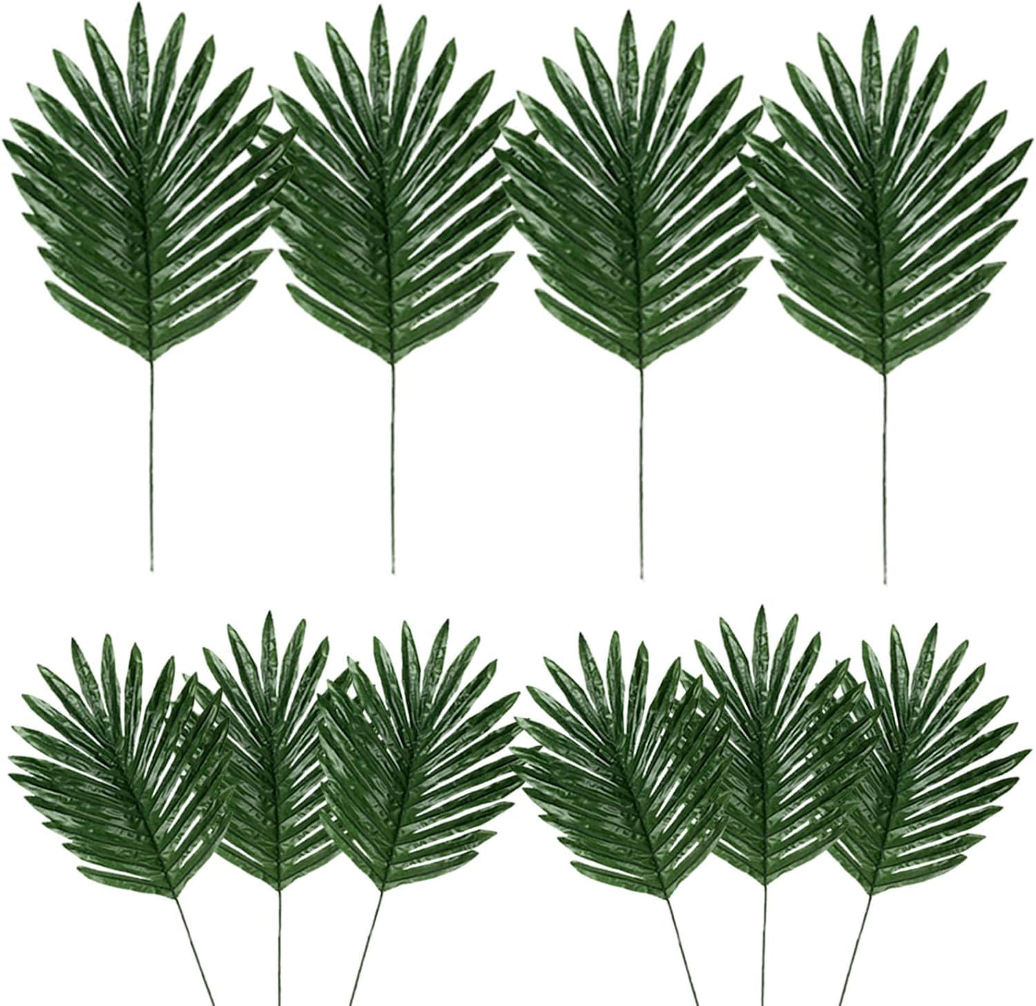 50pcs Artificial Tropical Palm Leaves with Stems