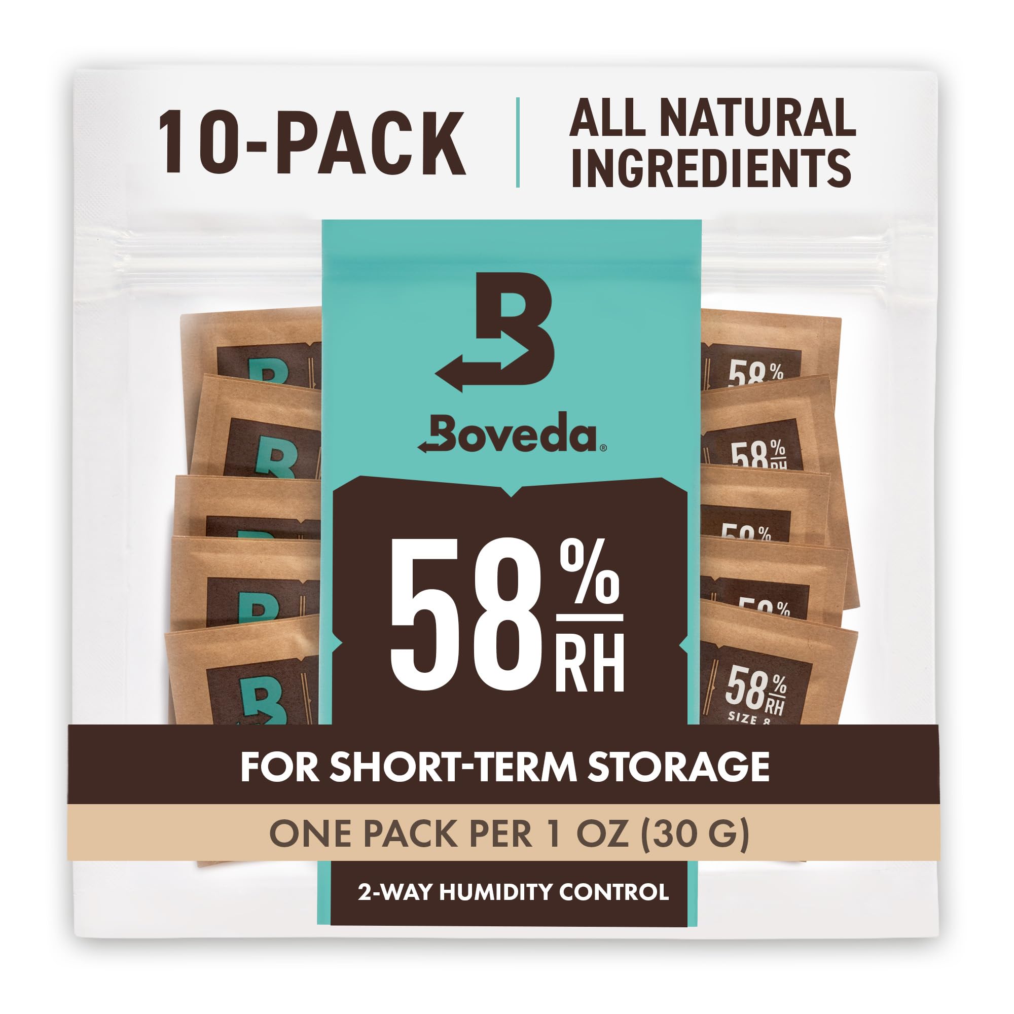 Boveda 58% Two-Way Humidity Control Packs — Size 8 (10-Pack)