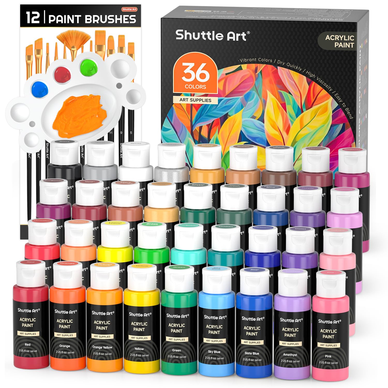 Shuttle Art Acrylic Paint Set (36 Colors)