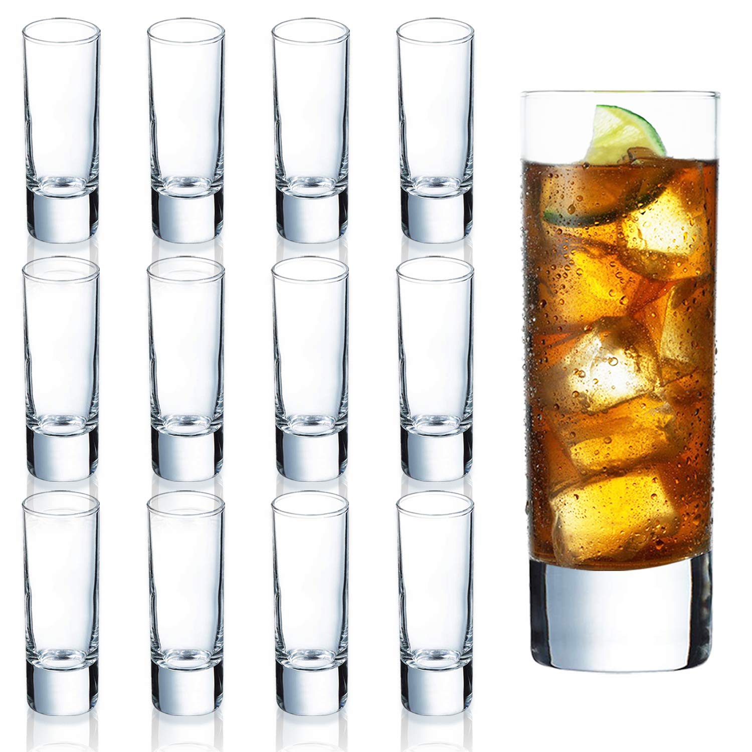Farielyn‑X Heavy Base Shot Glasses (12 Pack)