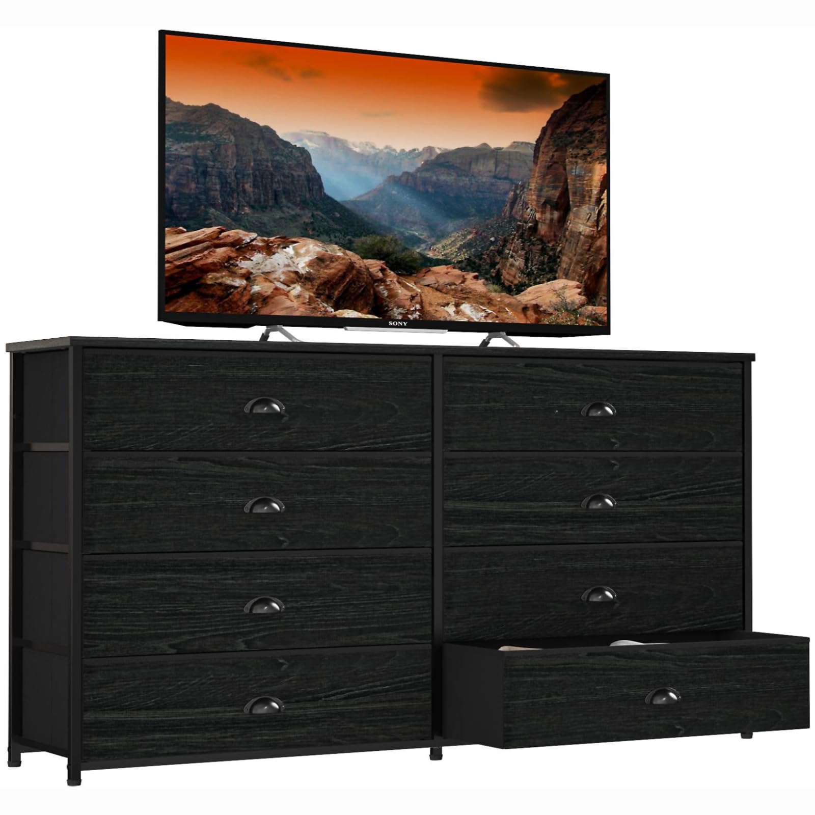 Furnulem Wide 8-Drawer TV Dresser