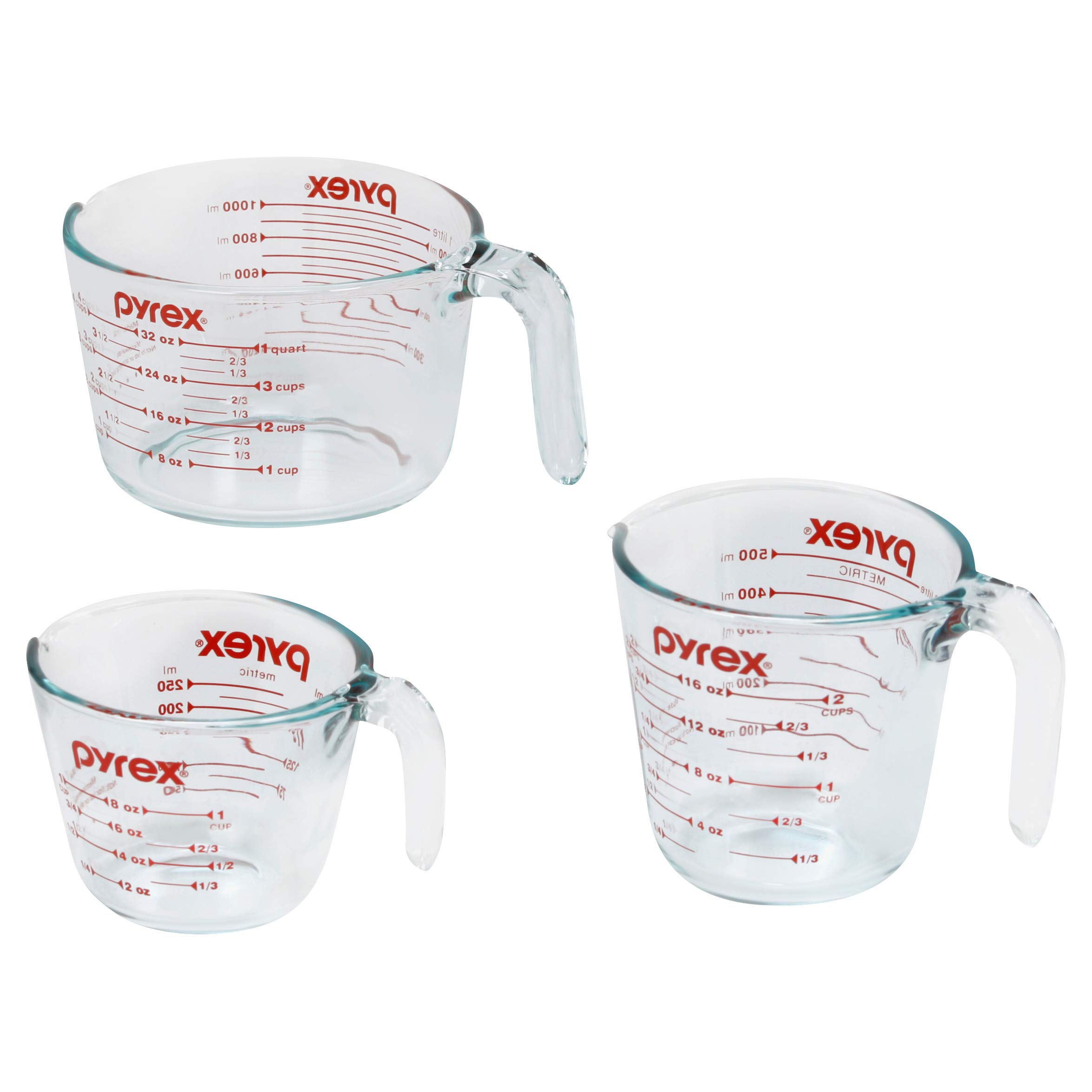 Pyrex Essentials Glass Measuring Cups (3-Pack)