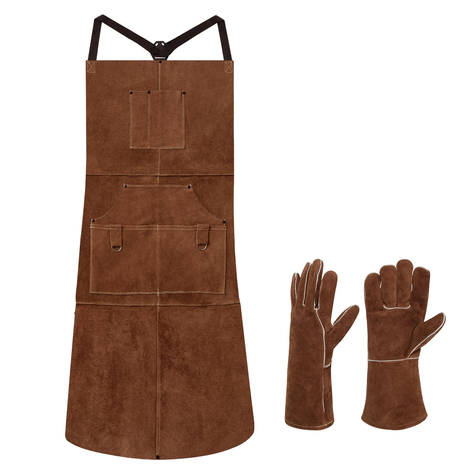 eletecpro Leather Welding Apron (42 x 24)