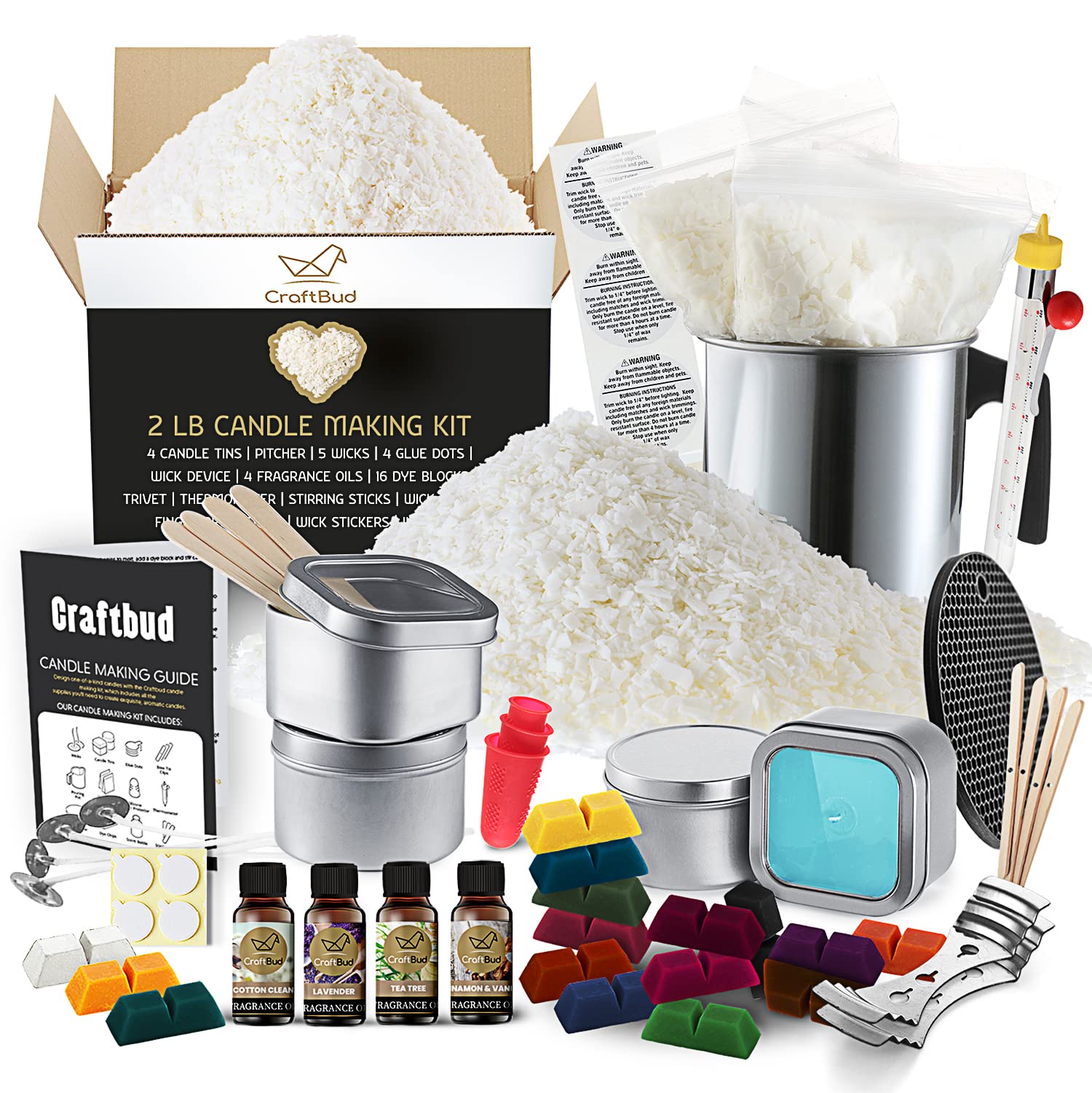 CraftBud 58-Piece Candle Kit