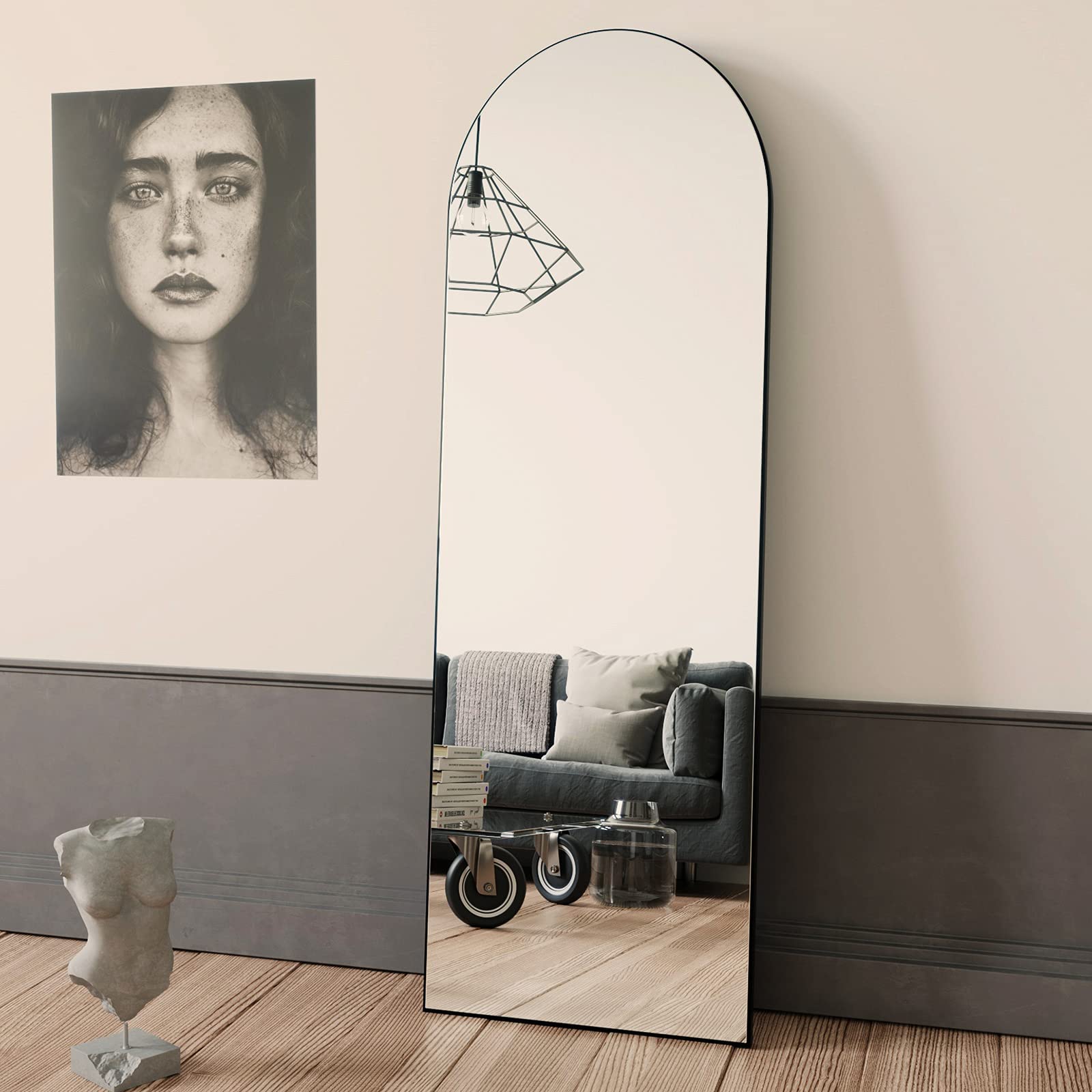 BEAUTYPEAK Arch Full-Length Mirror