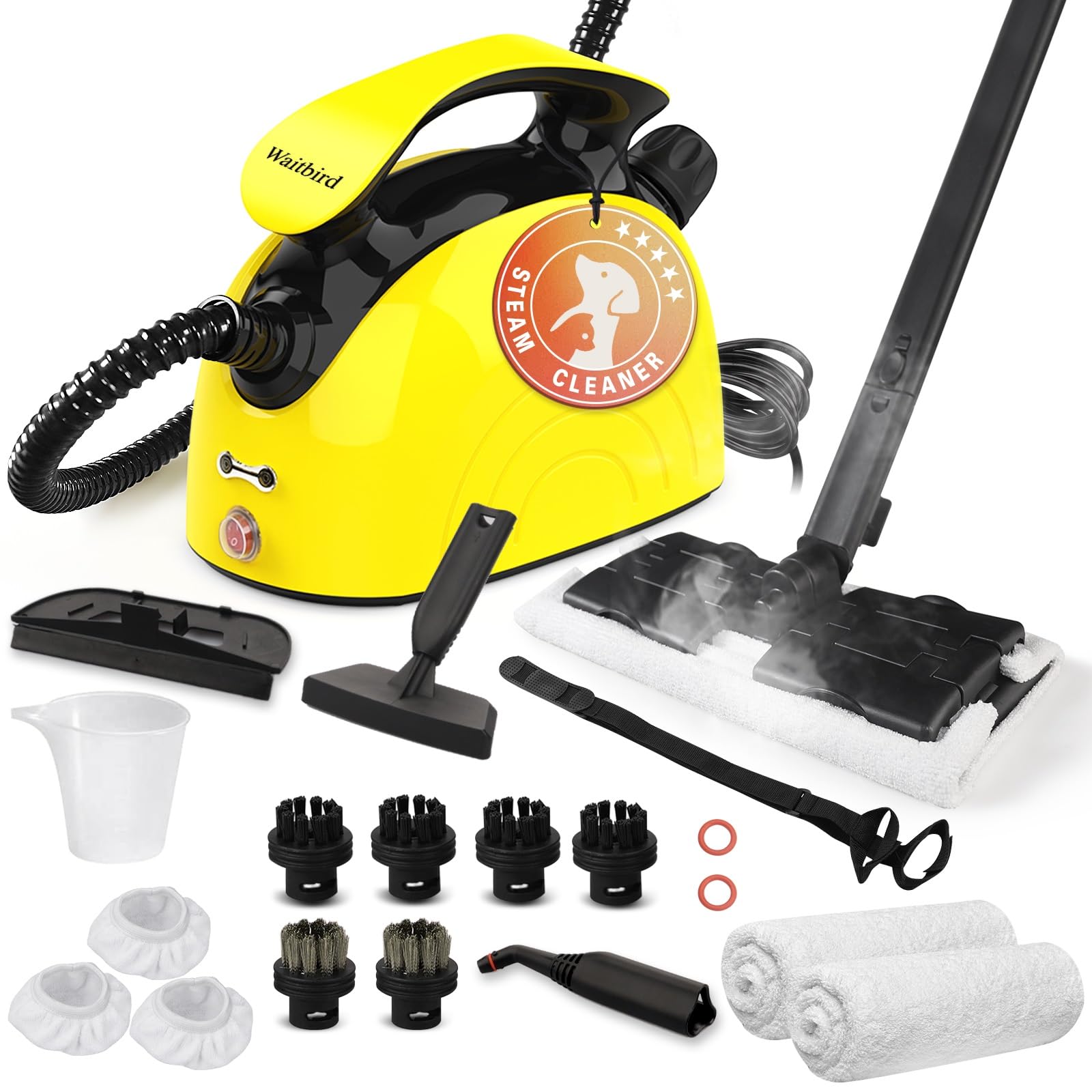Waitbird 21‑Accessory Steam Cleaner
