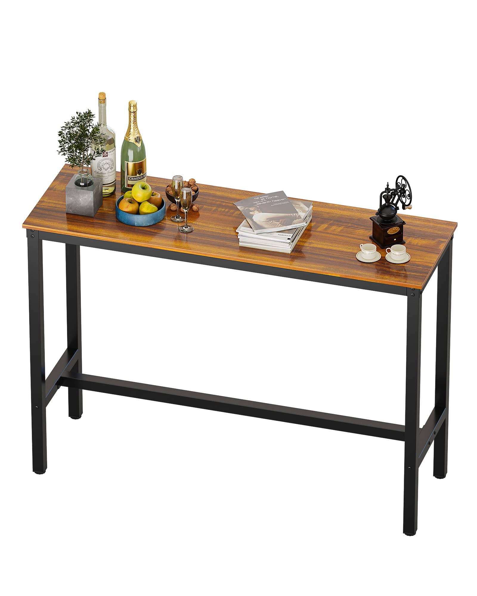 Teraves Teak Top Rectangular Bar Table