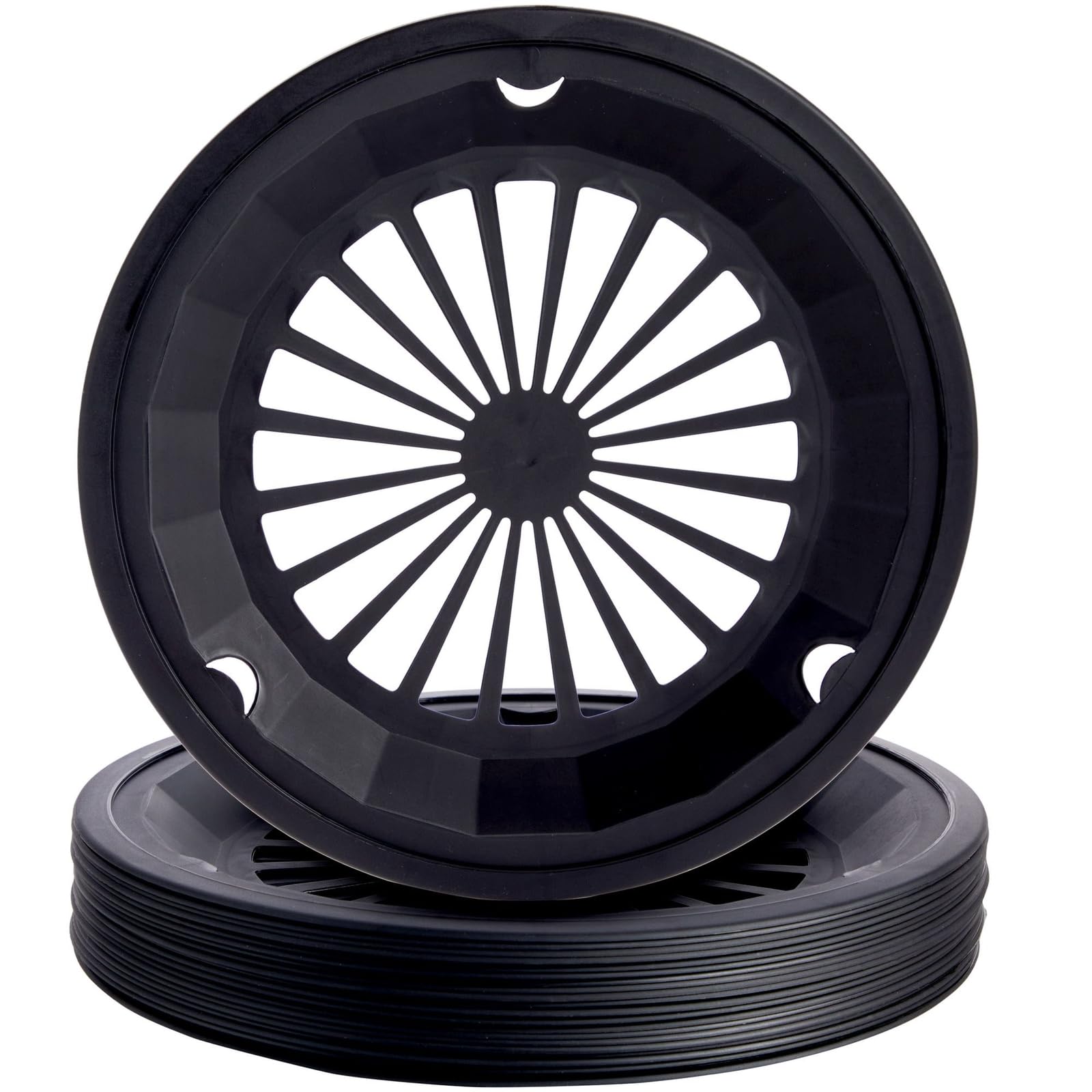 Juvale Paper Plate Holders (Black, Pack of 20)