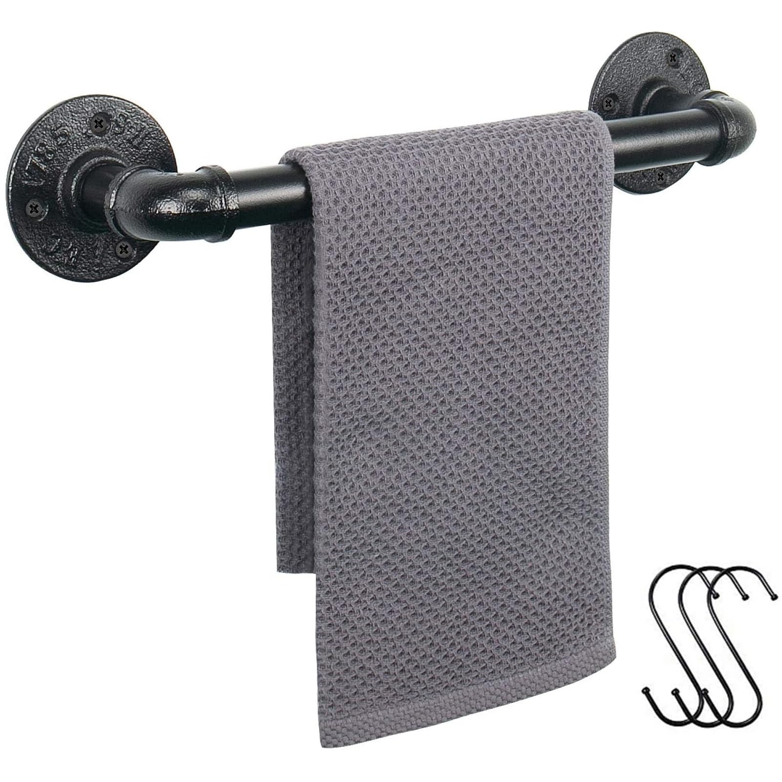 Industrial Pipe 12-Inch Towel Bar