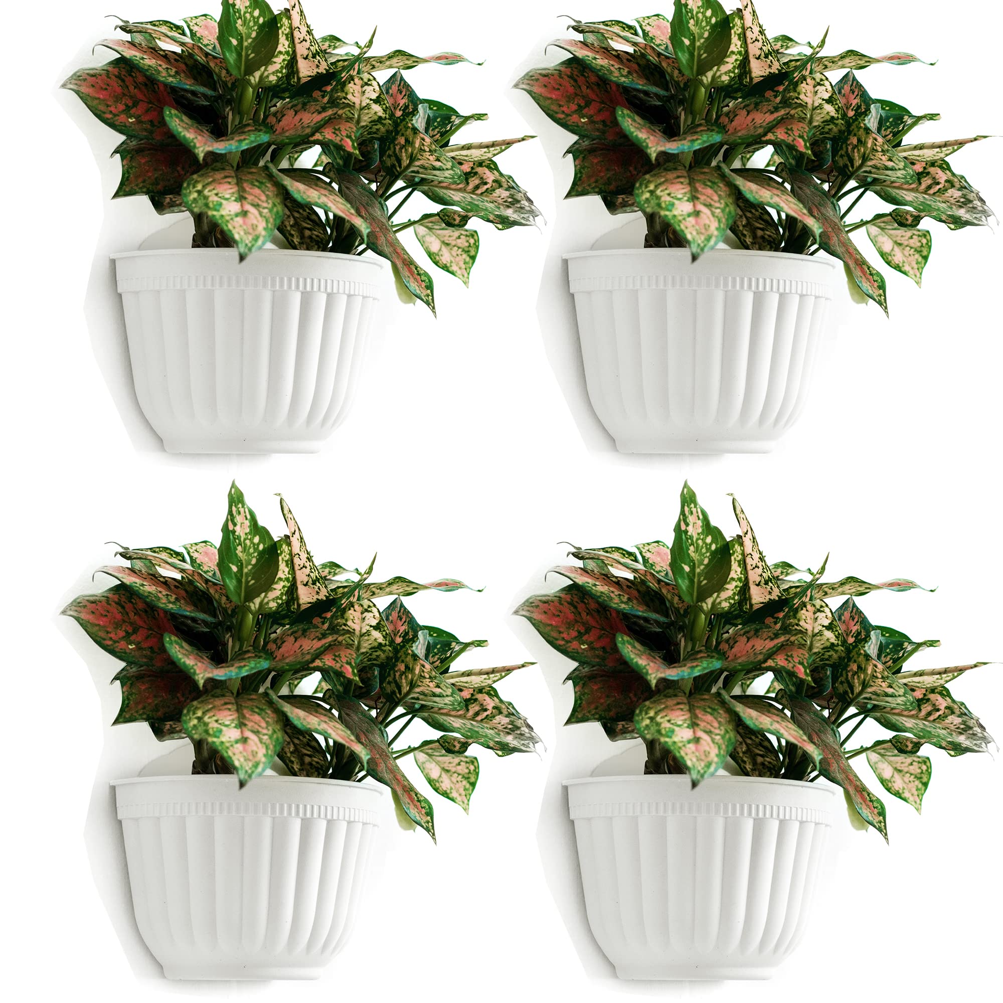 ORIMERC Wall Planter Pots (4-Pack) with Drainage