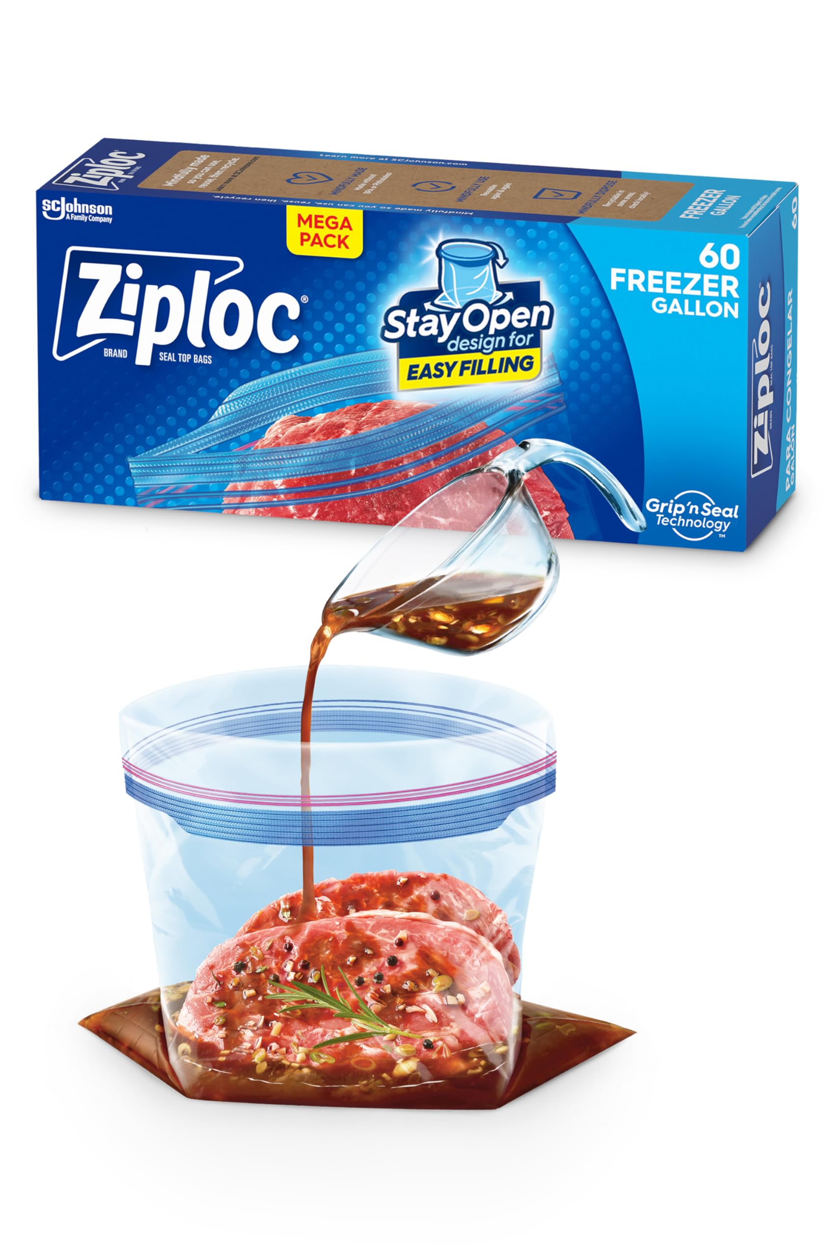 Ziploc Gallon Freezer Bags (Grip 'n Seal)