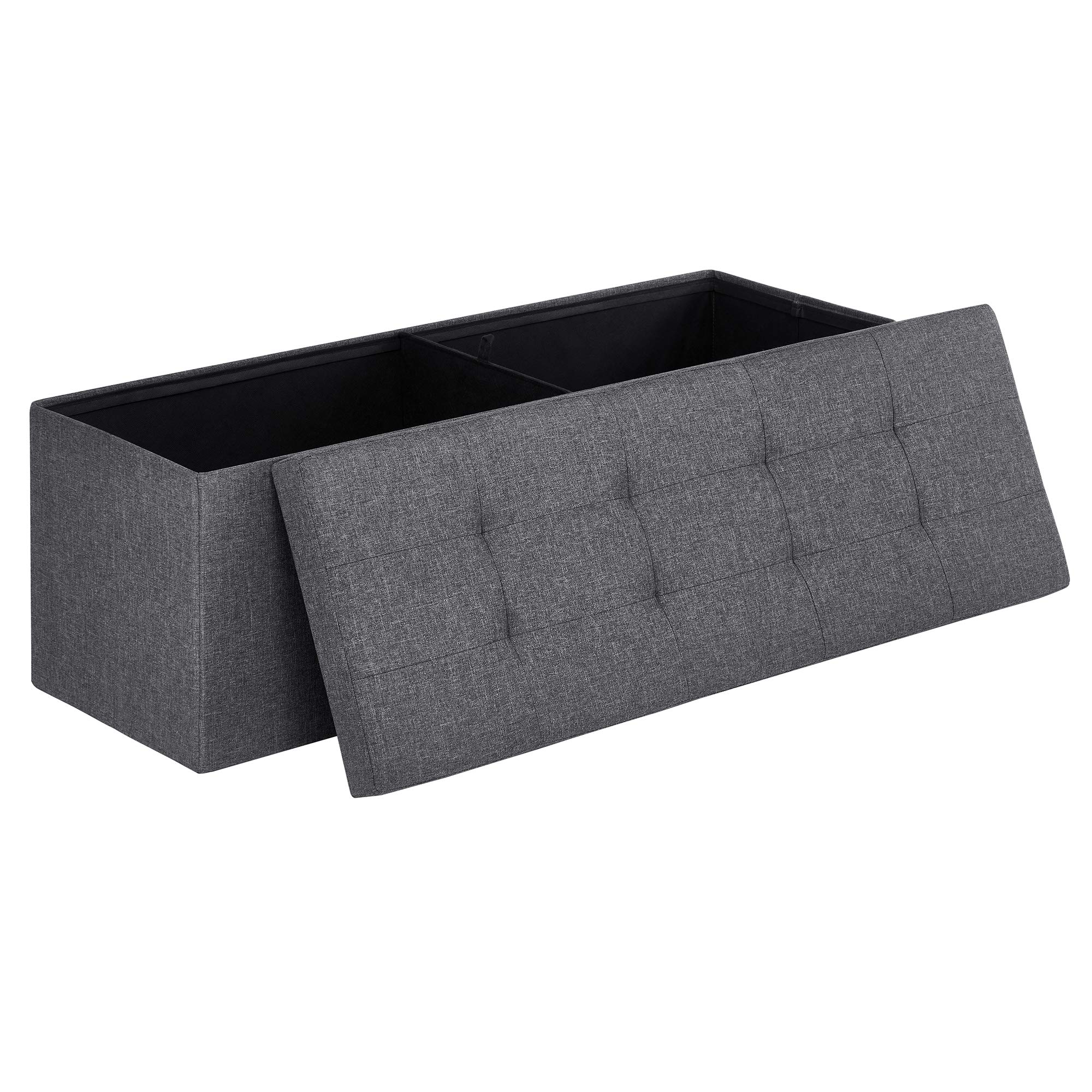 SONGMICS MAZIE 43in Folding Storage Ottoman